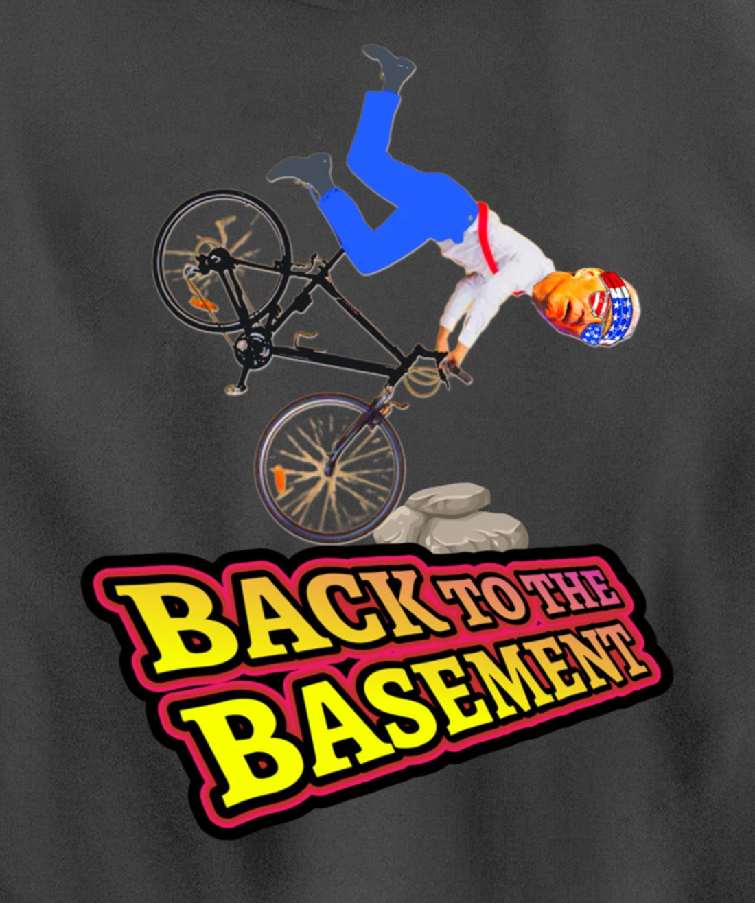 Back to the Basement Biden Trump Bicycle Patriot Republican Pullover Hoodie