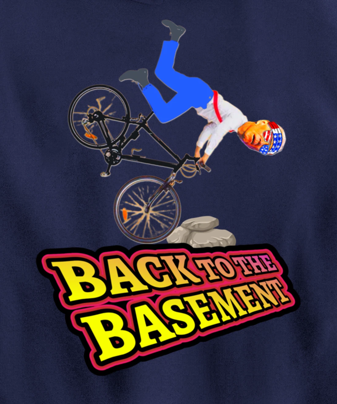 Back to the Basement Biden Trump Bicycle Patriot Republican Pullover Hoodie