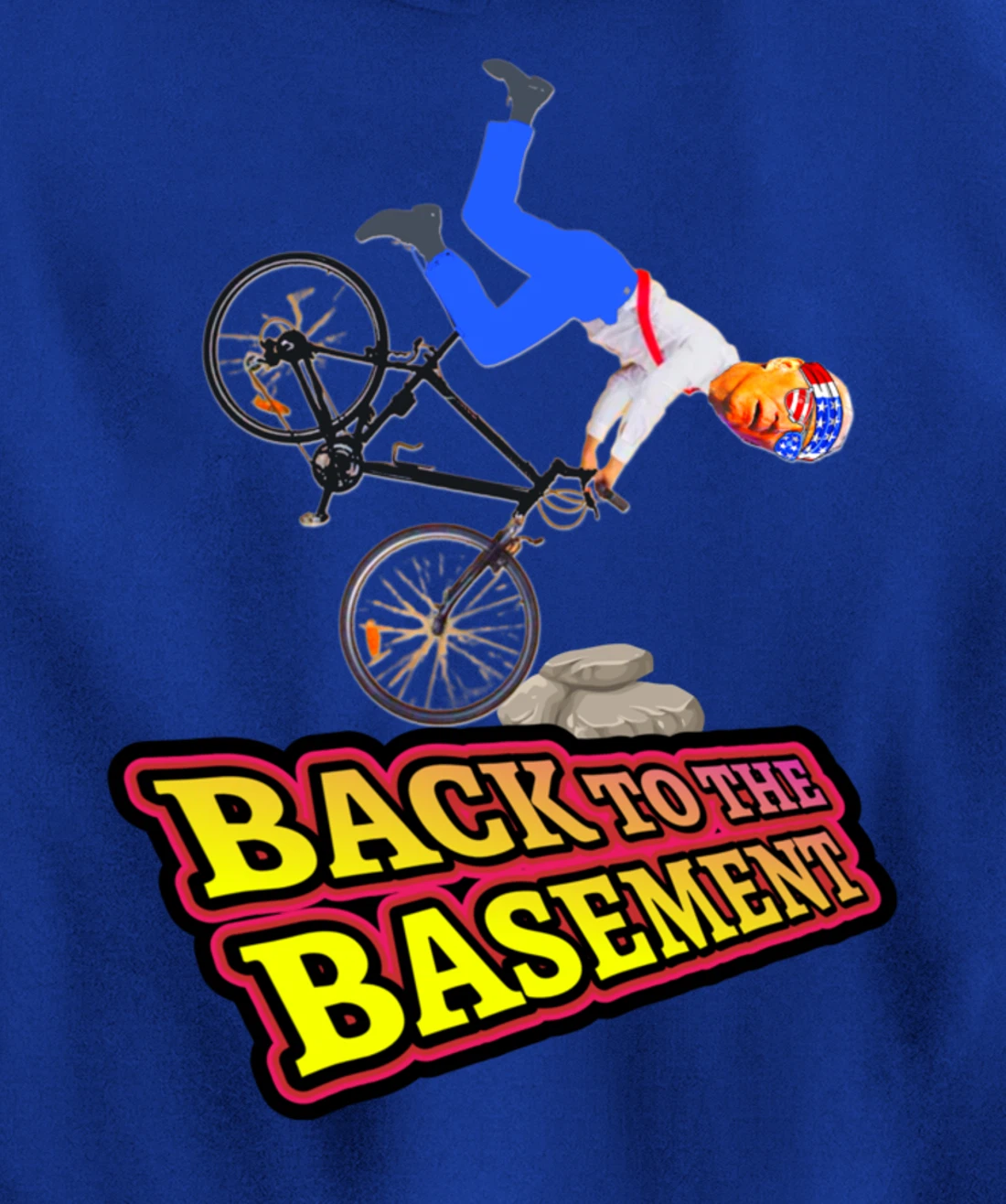 Back to the Basement Biden Trump Bicycle Patriot Republican Pullover Hoodie