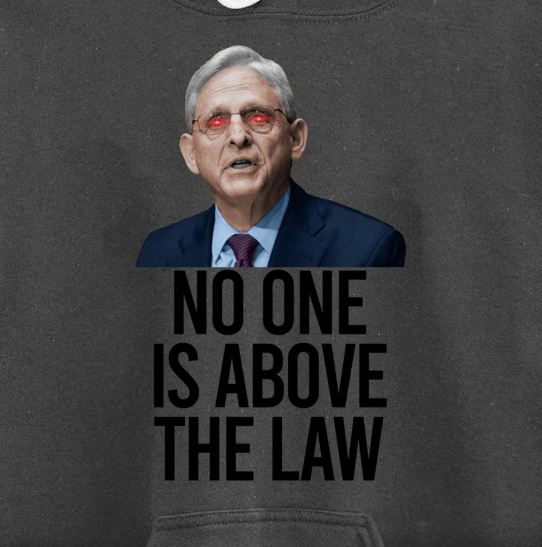 NO ONE IS ABOVE THE LAW Merrick Garland Fun Anti Trump Meme Pullover Hoodie