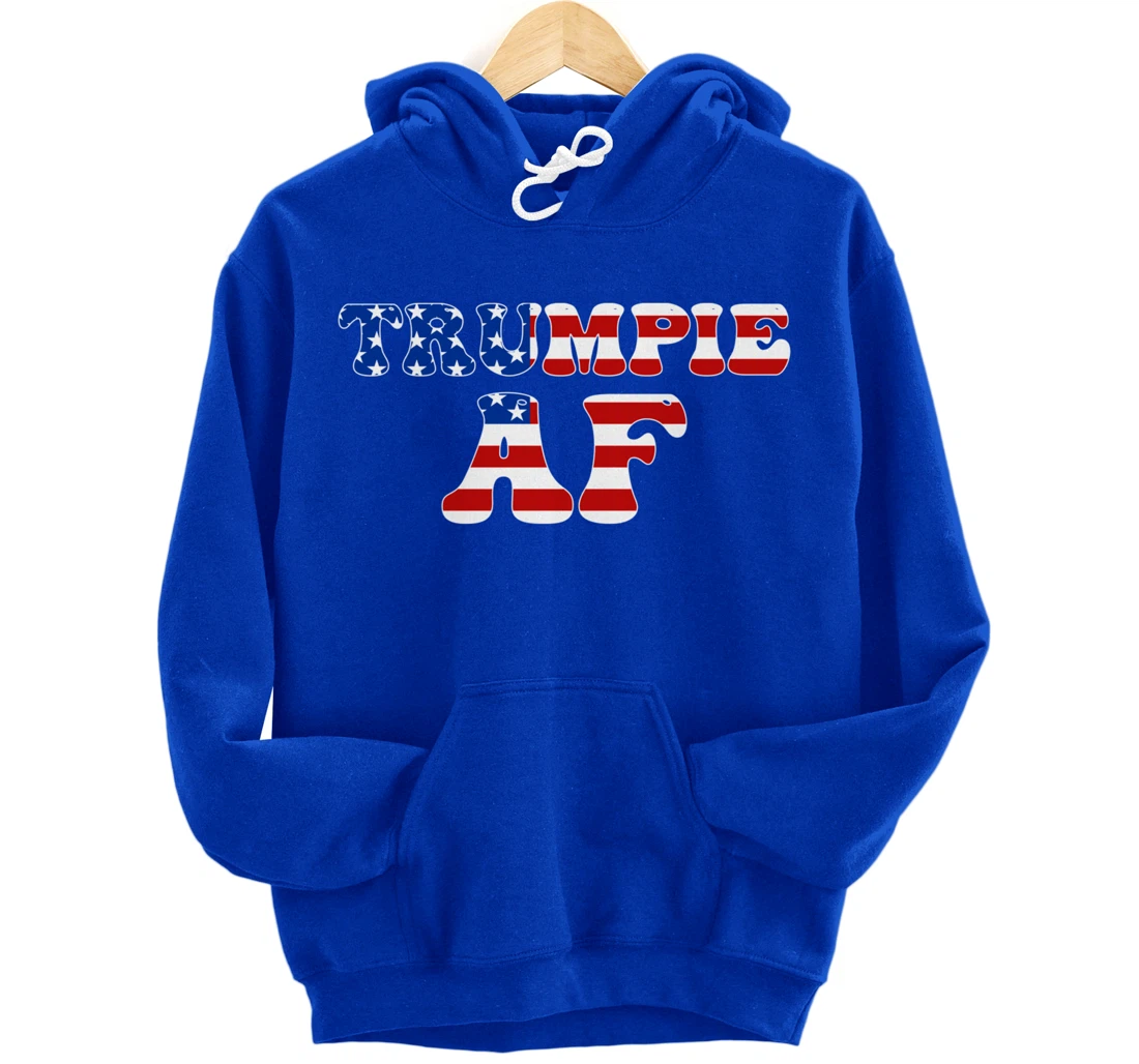 Trumpie AF American Flag Funny Anti Democrat Pro-Trump Pullover Hoodie