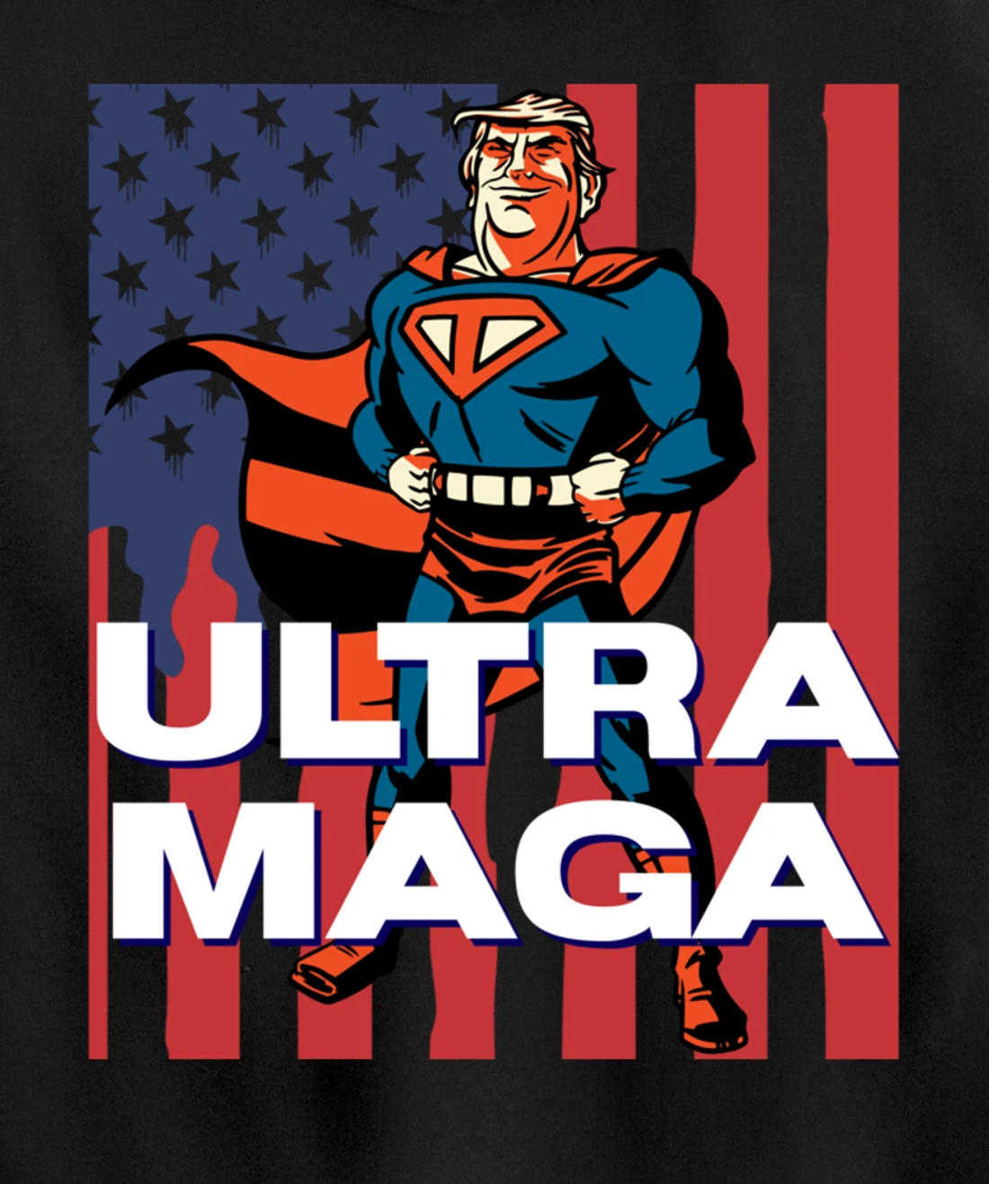 Ultra MAGA Agenda Biden I Did That Sticker Trump Pullover Hoodie