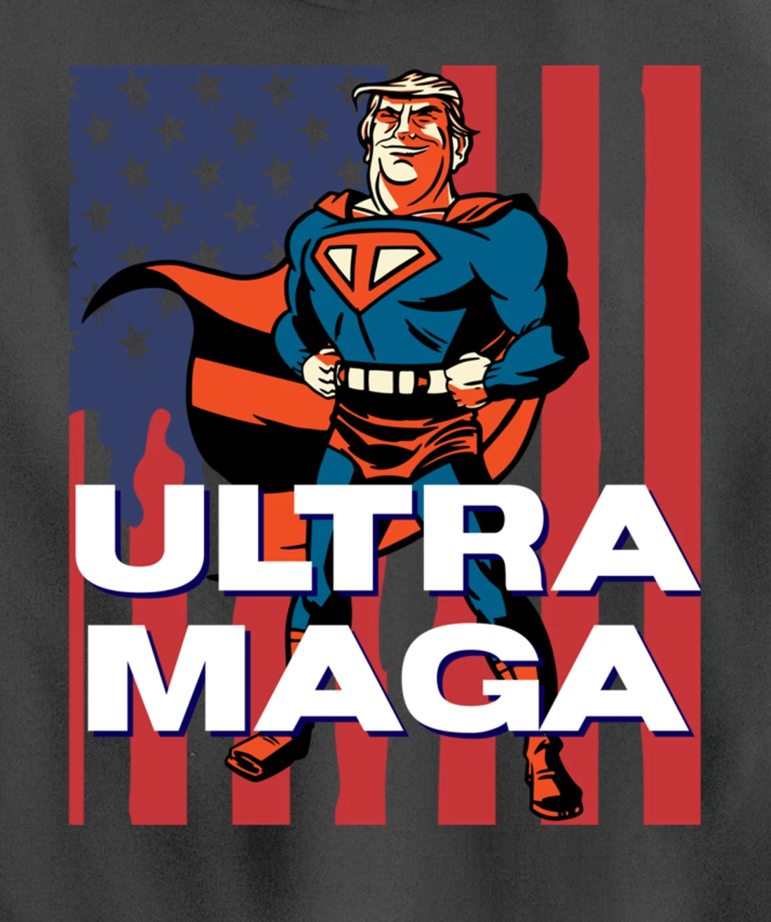 Ultra MAGA Agenda Biden I Did That Sticker Trump Pullover Hoodie