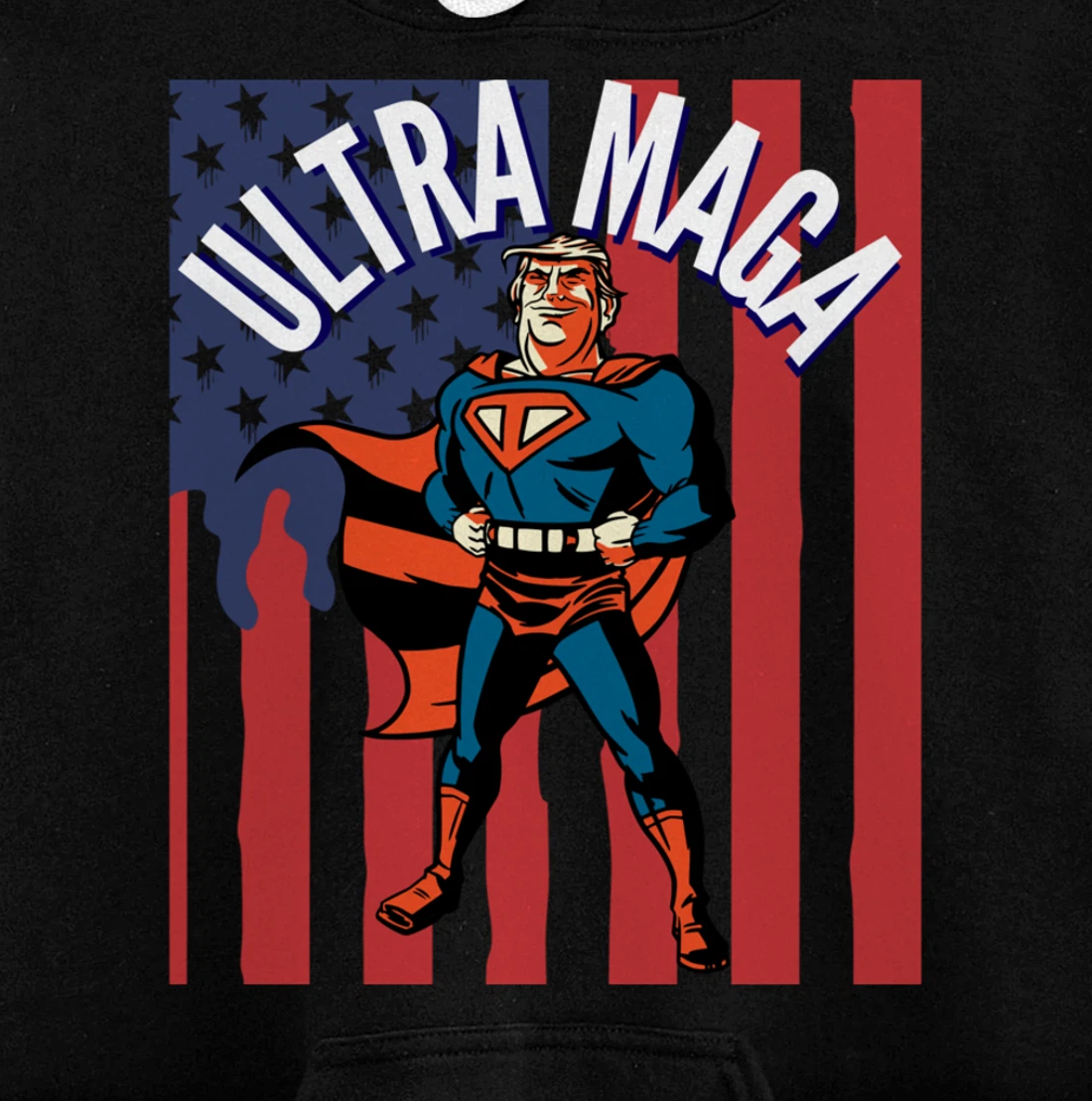 Ultra MAGA Agenda Biden I Did That Sticker Trump Pullover Hoodie