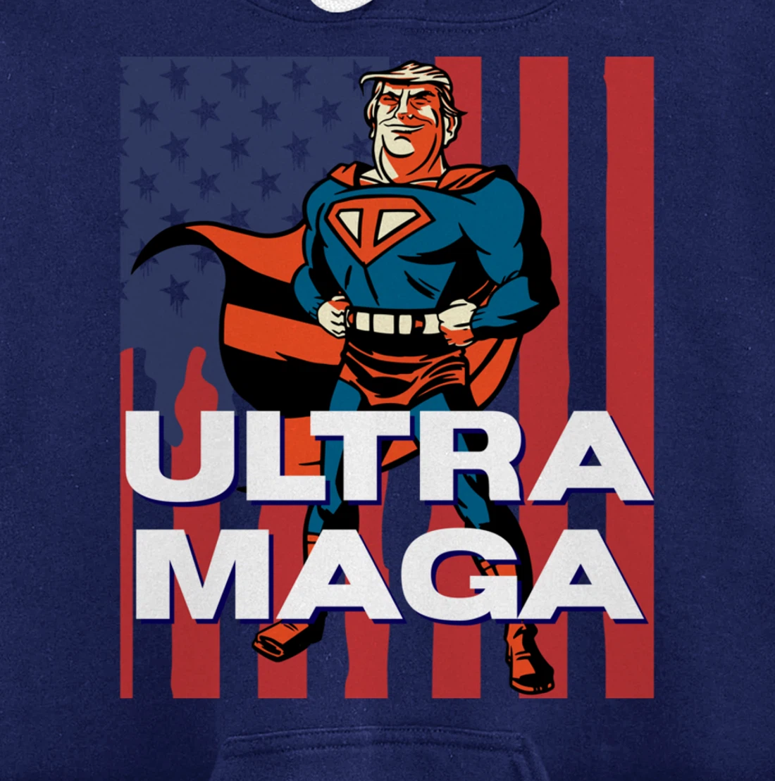 Ultra MAGA Agenda Biden I Did That Sticker Trump Pullover Hoodie