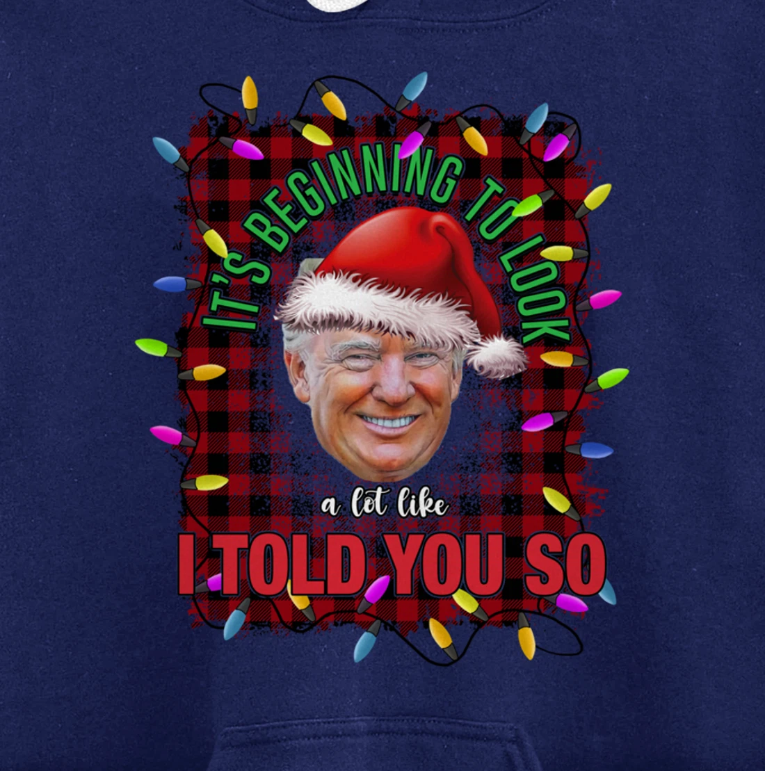 It's Beginning To Look A Lot Like I Told You So Trump Xmas Pullover Hoodie