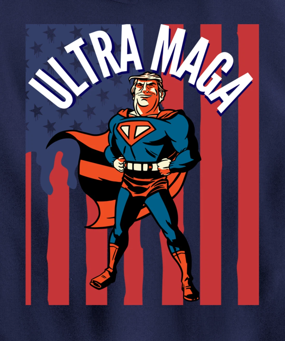 Ultra MAGA Agenda Biden I Did That Sticker Trump Pullover Hoodie