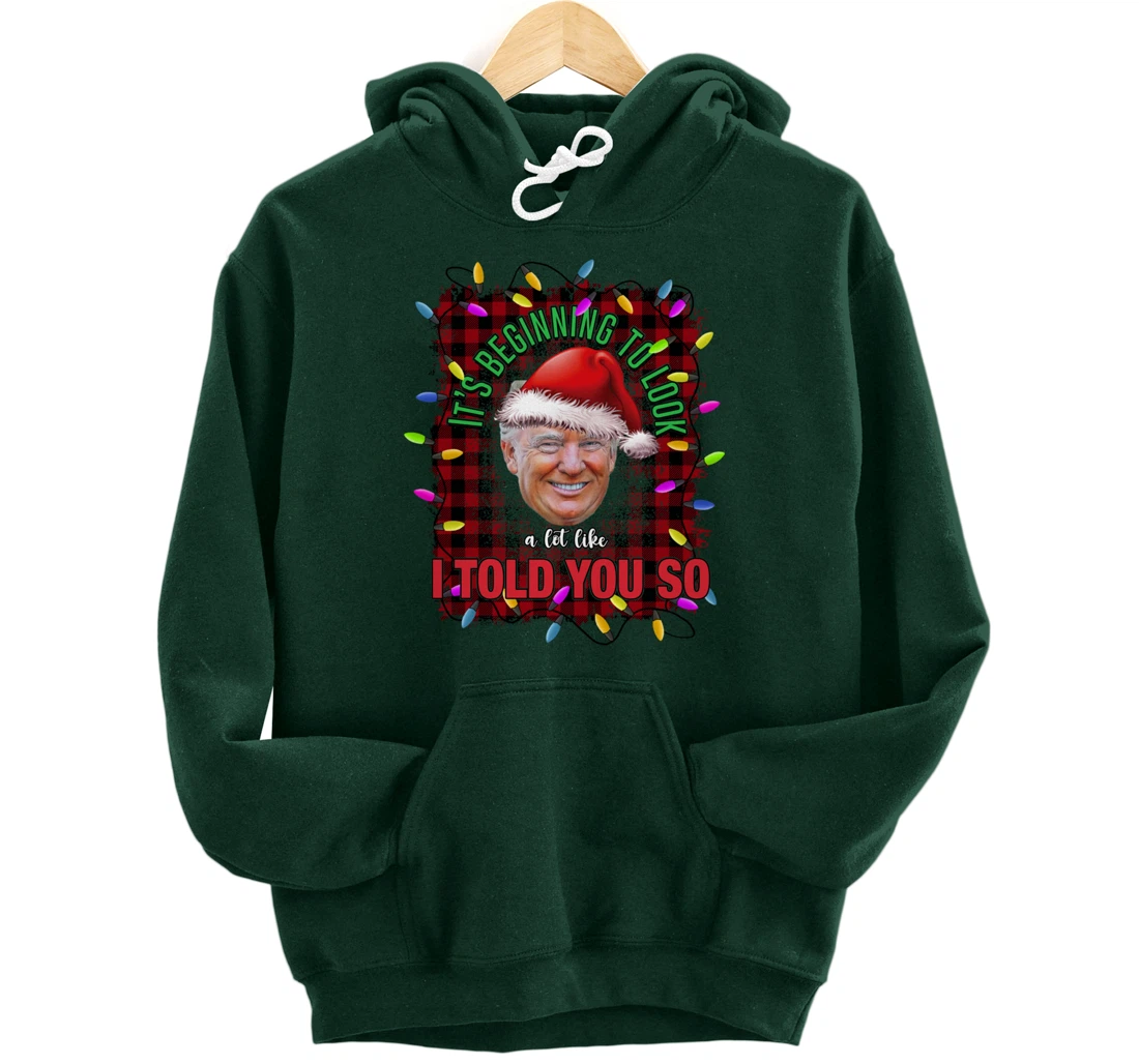 It's Beginning To Look A Lot Like I Told You So Trump Xmas Pullover Hoodie