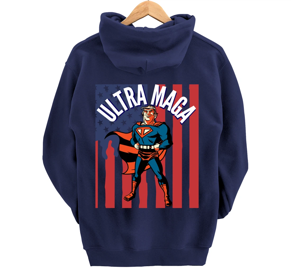 Ultra MAGA Agenda Biden I Did That Sticker Trump Pullover Hoodie