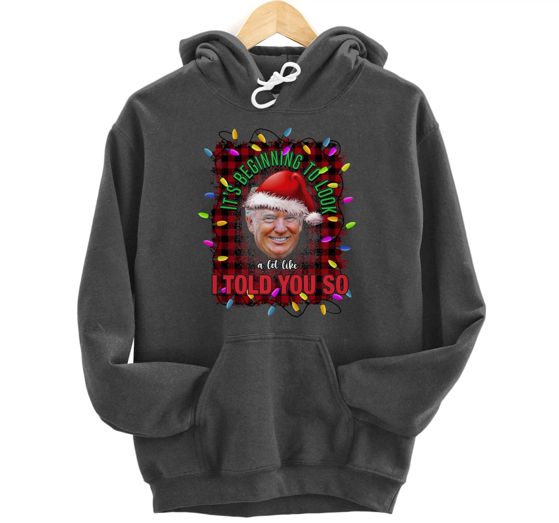 It's Beginning To Look A Lot Like I Told You So Trump Xmas Pullover Hoodie