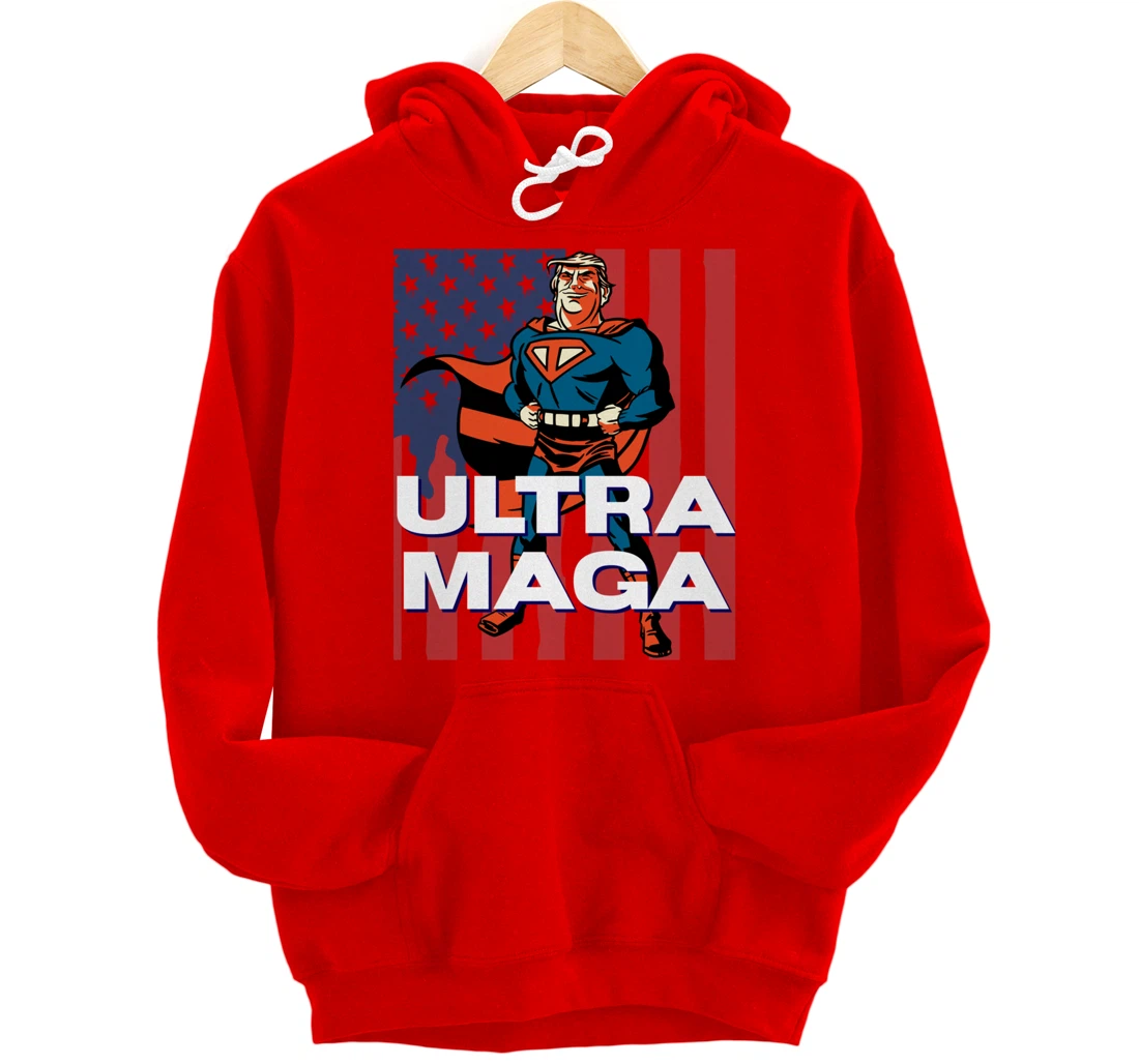 Ultra MAGA Agenda Biden I Did That Sticker Trump Pullover Hoodie