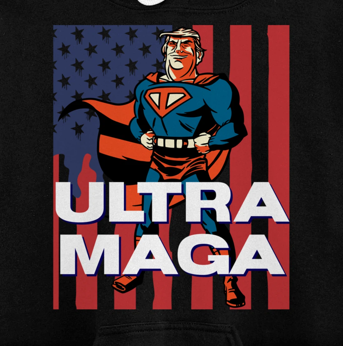 Ultra MAGA Agenda Biden I Did That Sticker Trump Pullover Hoodie