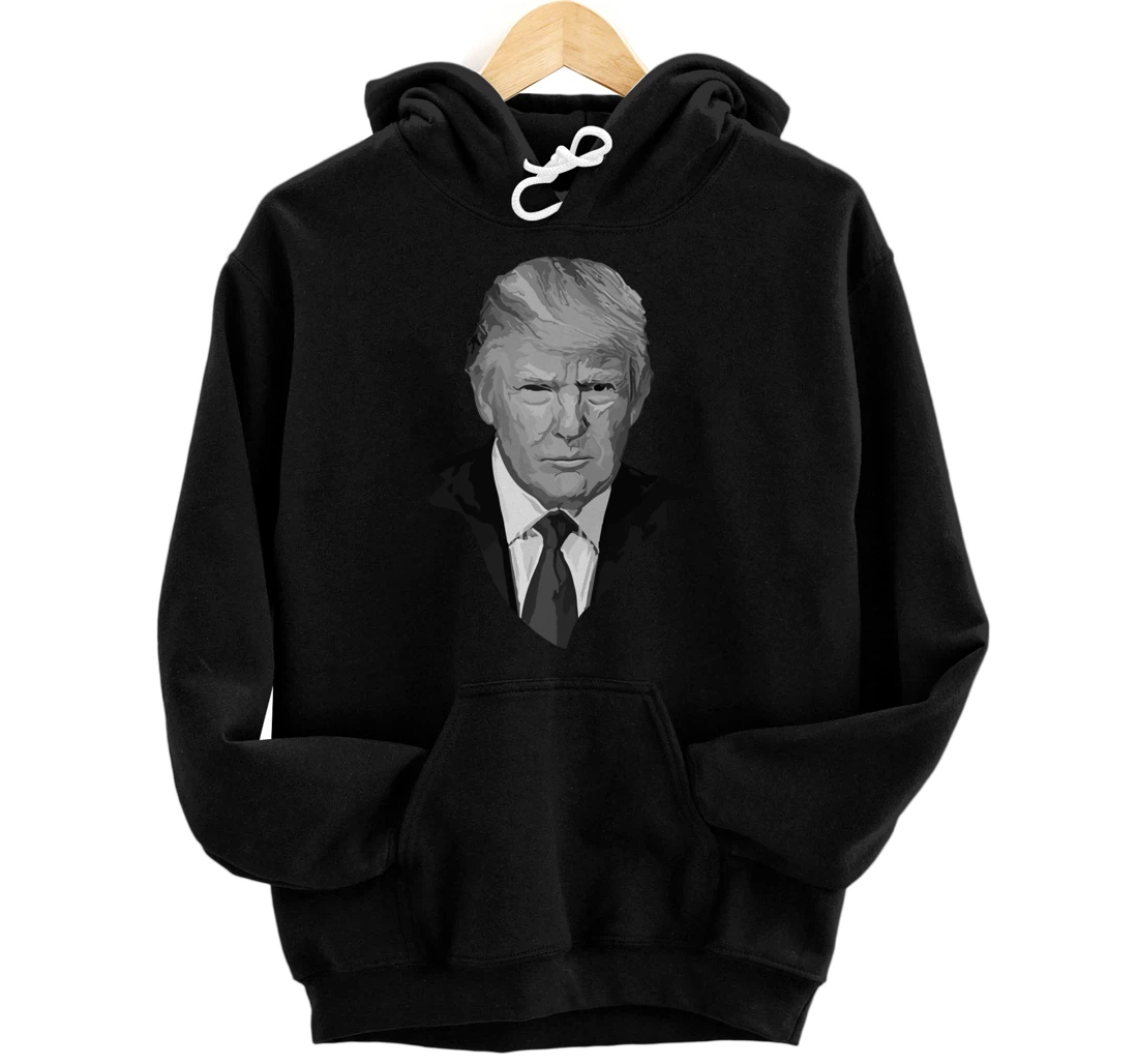 American President Patriotic Trump Head USA Design Pullover Hoodie