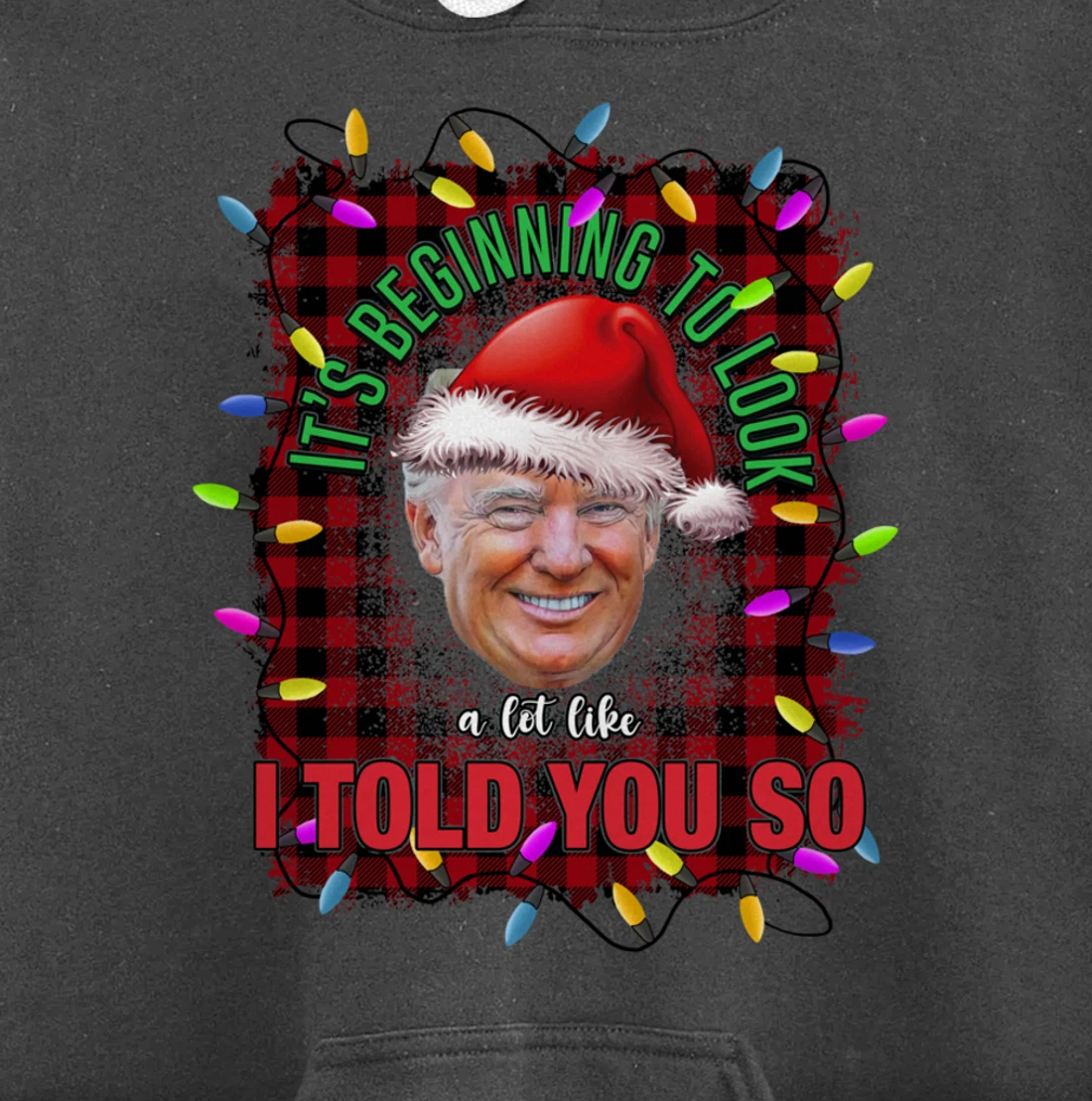 It's Beginning To Look A Lot Like I Told You So Trump Xmas Pullover Hoodie