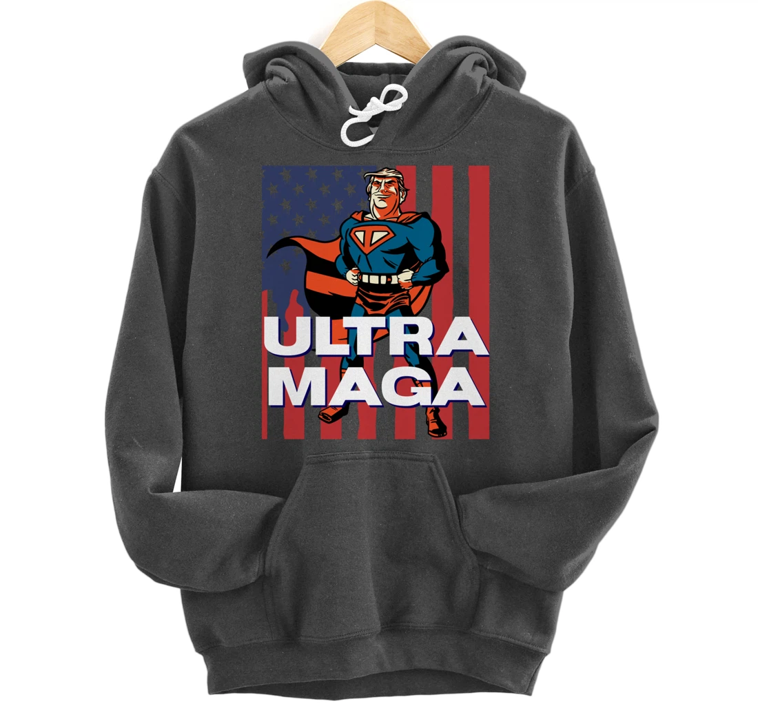 Ultra MAGA Agenda Biden I Did That Sticker Trump Pullover Hoodie