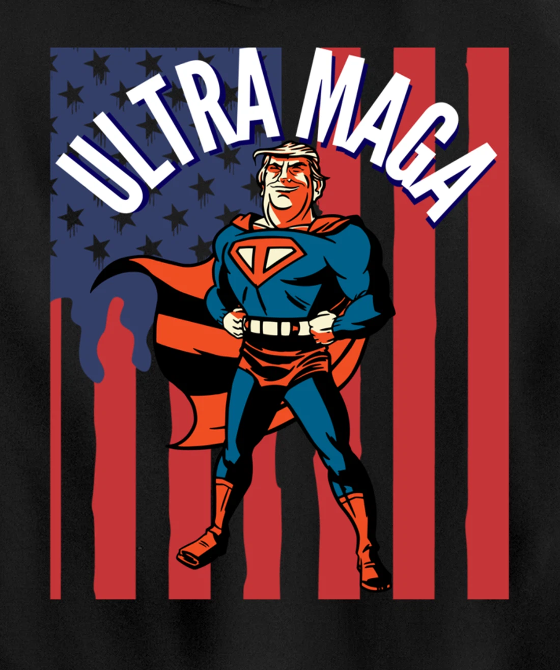 Ultra MAGA Agenda Biden I Did That Sticker Trump Pullover Hoodie