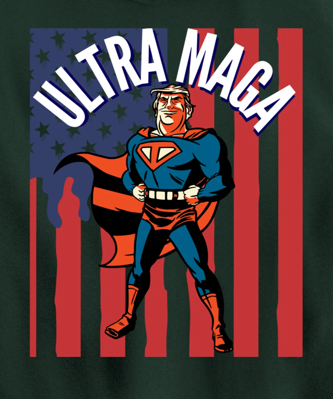 Ultra MAGA Agenda Biden I Did That Sticker Trump Pullover Hoodie