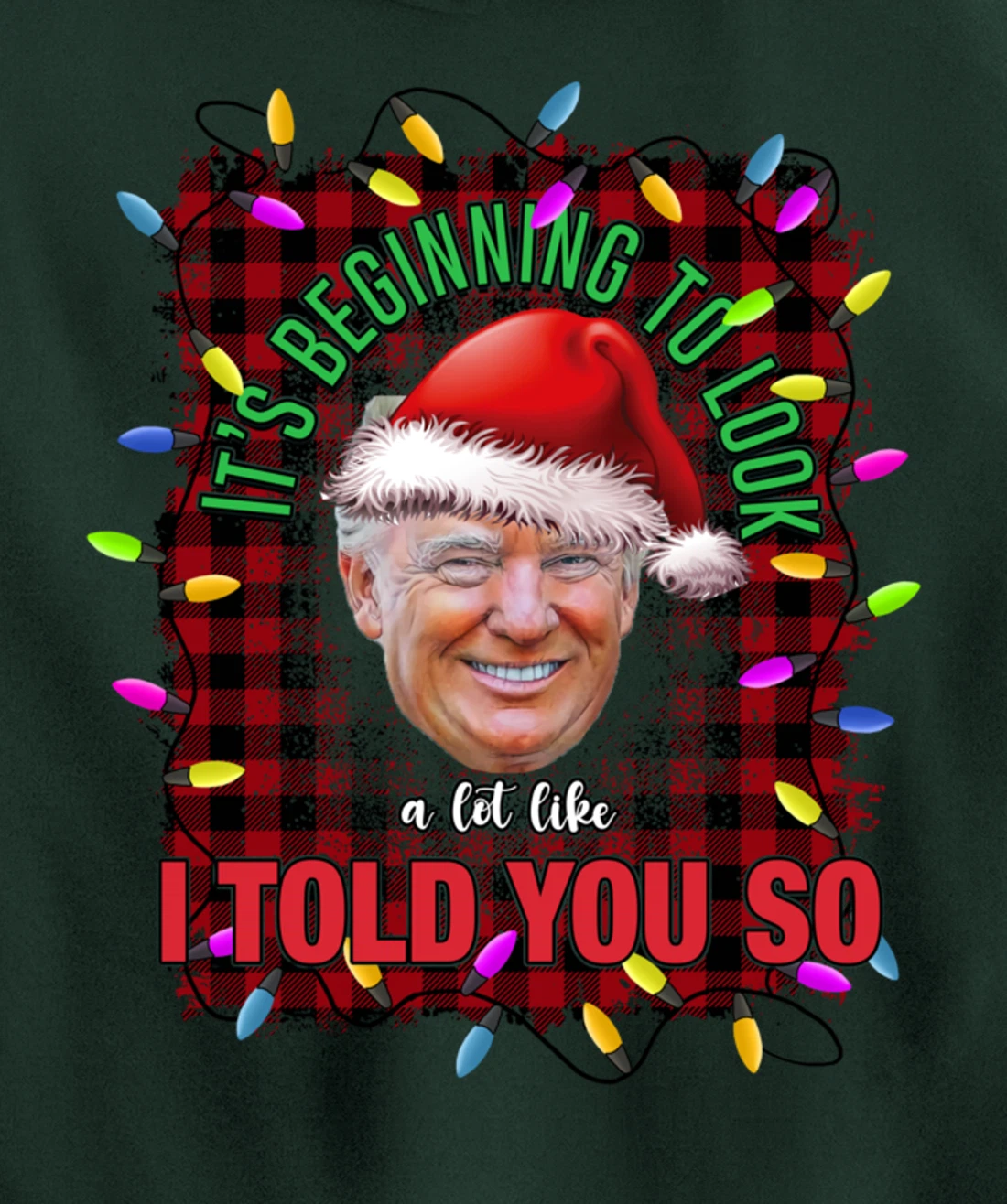 It's Beginning To Look A Lot Like I Told You So Trump Xmas Pullover Hoodie