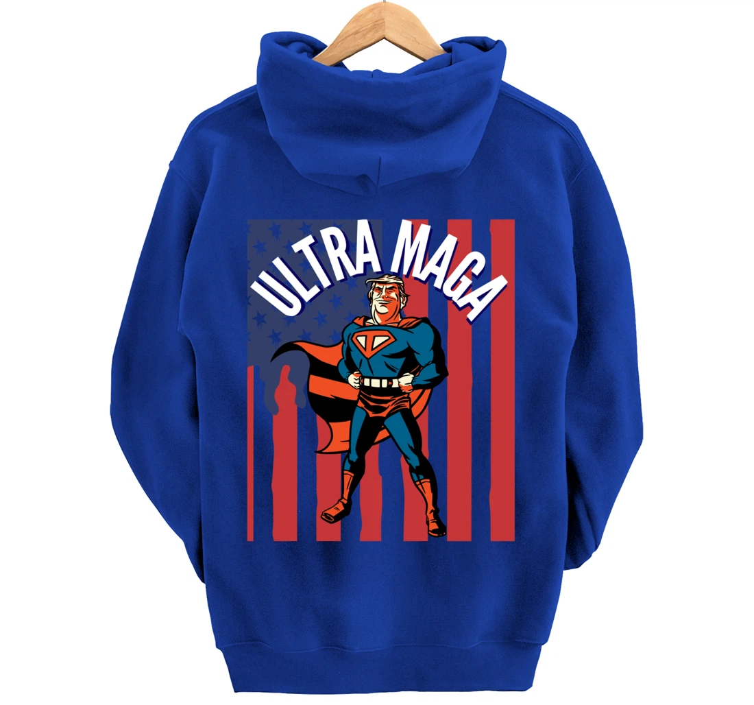 Ultra MAGA Agenda Biden I Did That Sticker Trump Pullover Hoodie