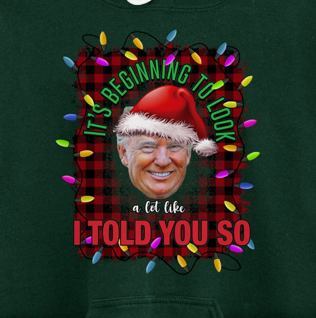 It's Beginning To Look A Lot Like I Told You So Trump Xmas Pullover Hoodie