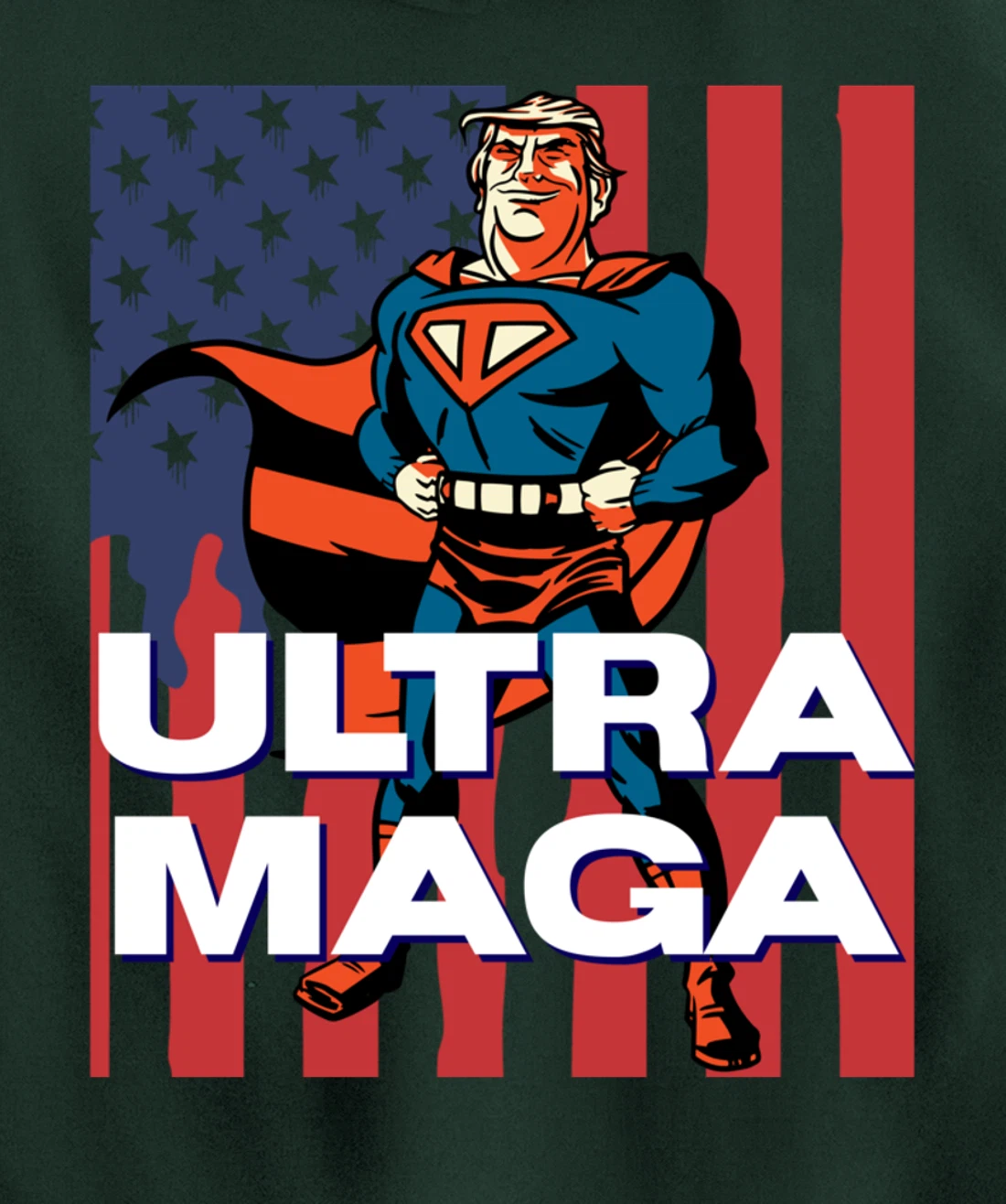 Ultra MAGA Agenda Biden I Did That Sticker Trump Pullover Hoodie