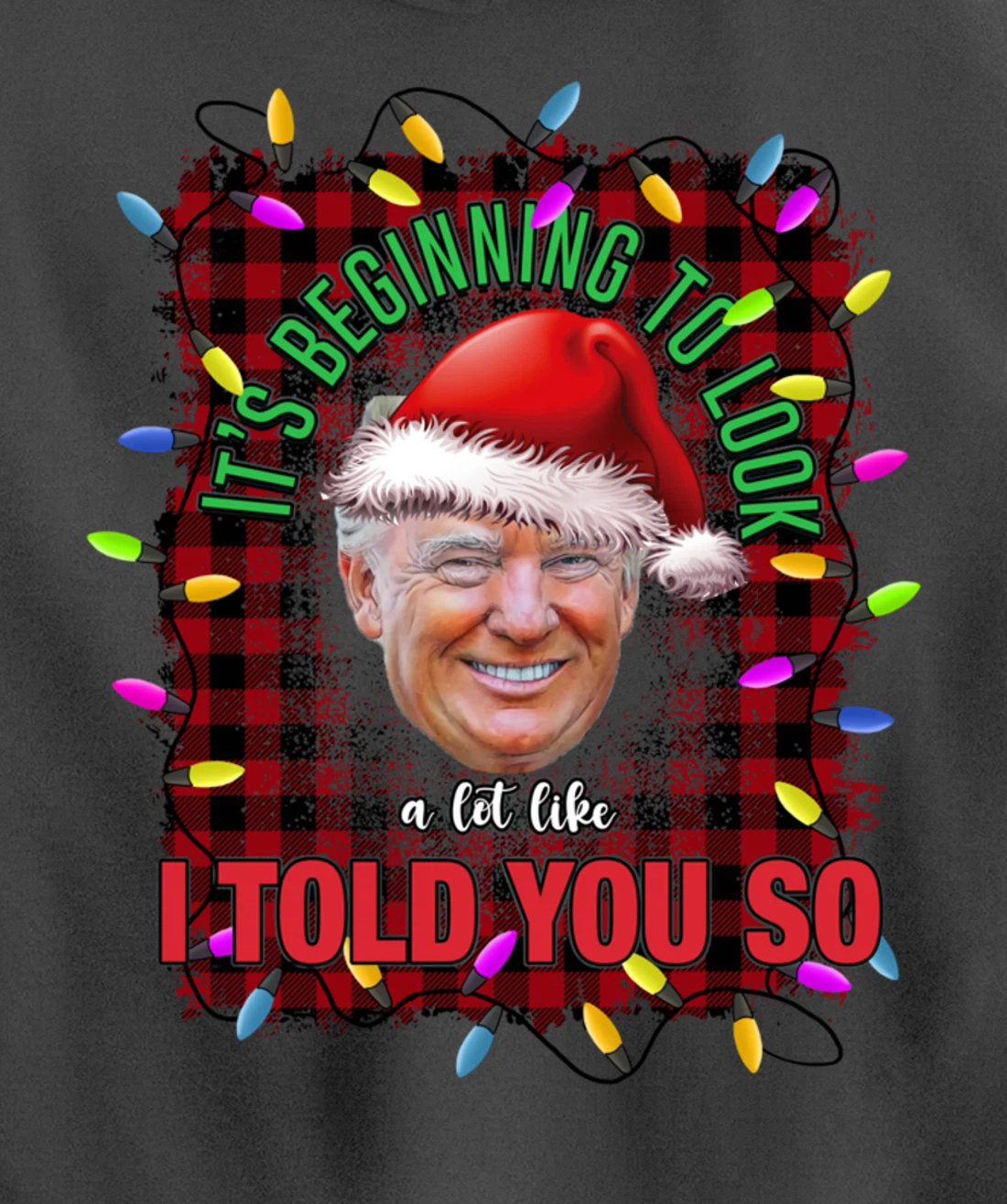 It's Beginning To Look A Lot Like I Told You So Trump Xmas Pullover Hoodie