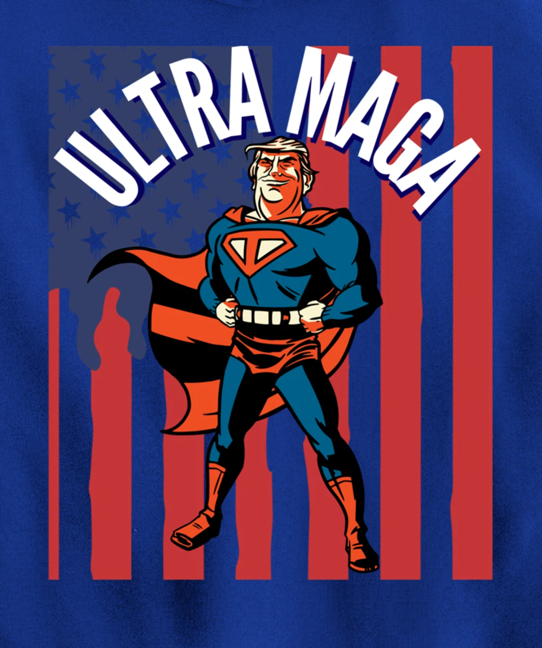 Ultra MAGA Agenda Biden I Did That Sticker Trump Pullover Hoodie