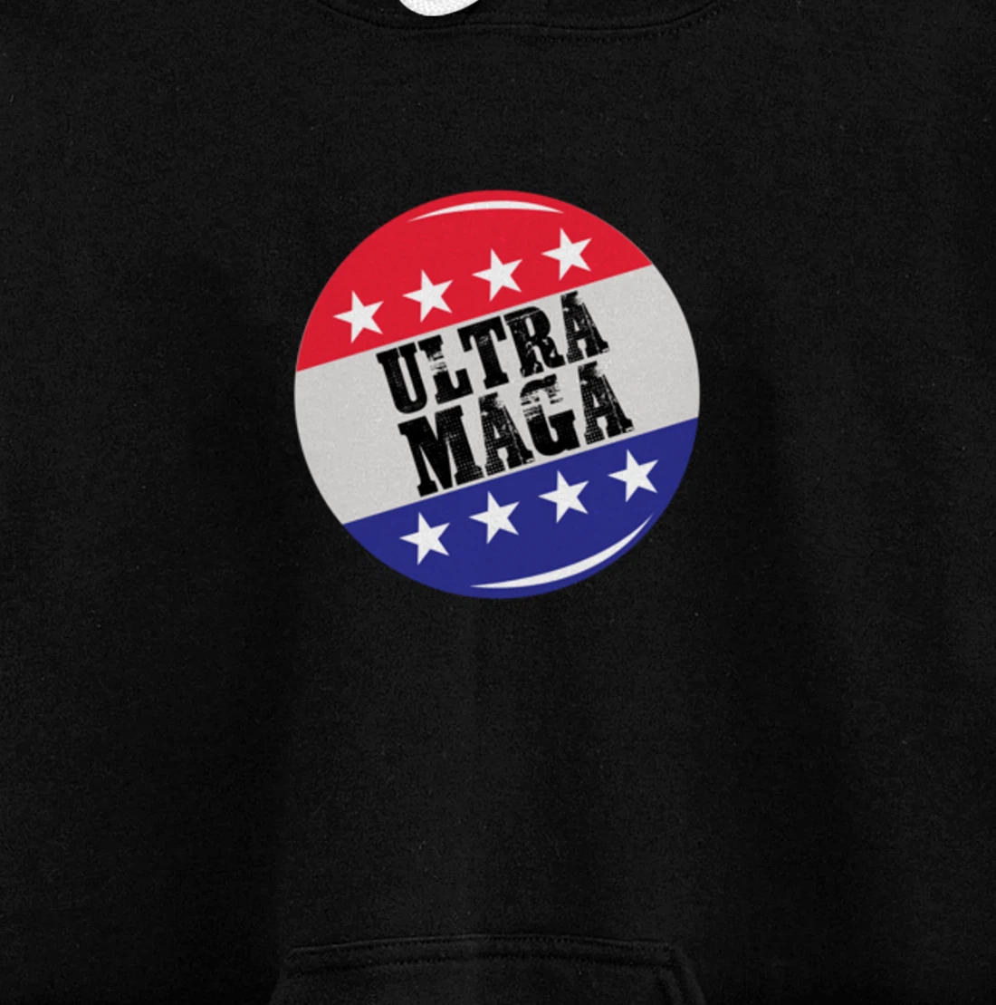 Campaign Button Patriotic Flag Freedom Ultra Maga Trump Pullover Hoodie