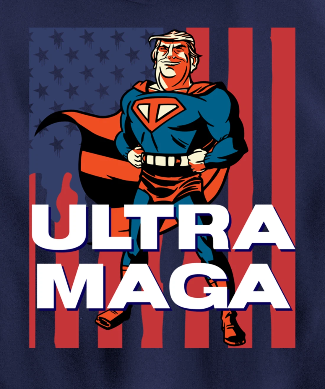 Ultra MAGA Agenda Biden I Did That Sticker Trump Pullover Hoodie