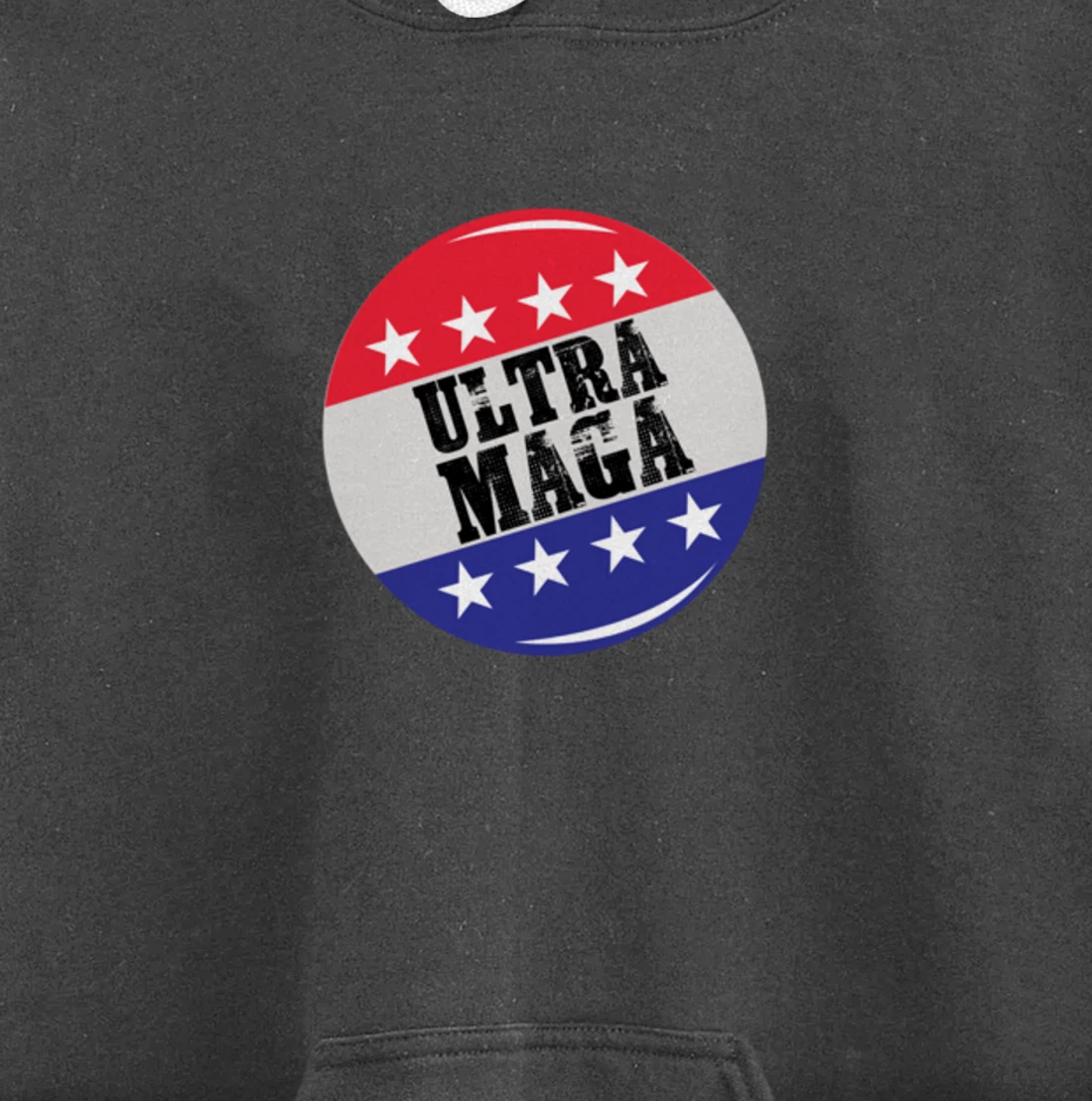 Campaign Button Patriotic Flag Freedom Ultra Maga Trump Pullover Hoodie