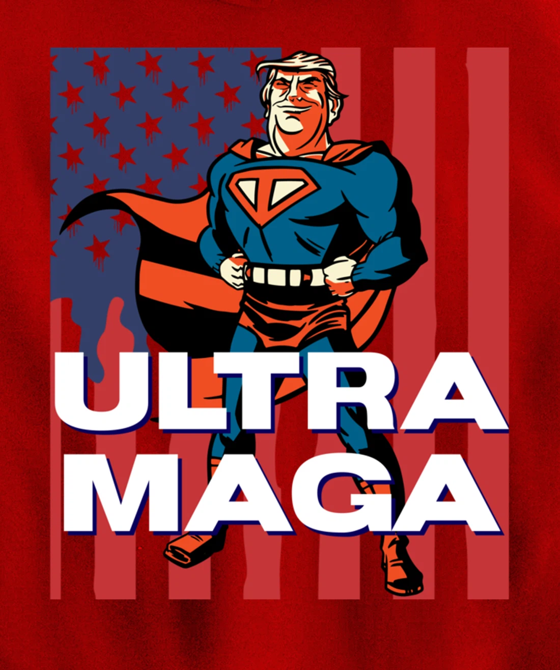 Ultra MAGA Agenda Biden I Did That Sticker Trump Pullover Hoodie