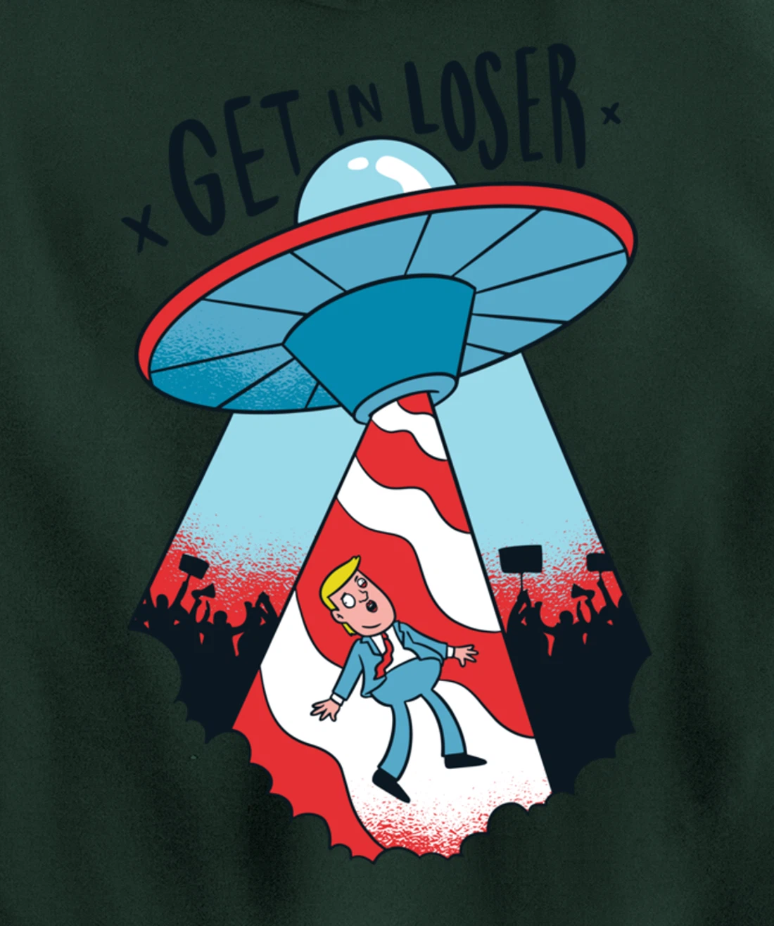 Donald Trump Abducted By Aliens Pullover Hoodie