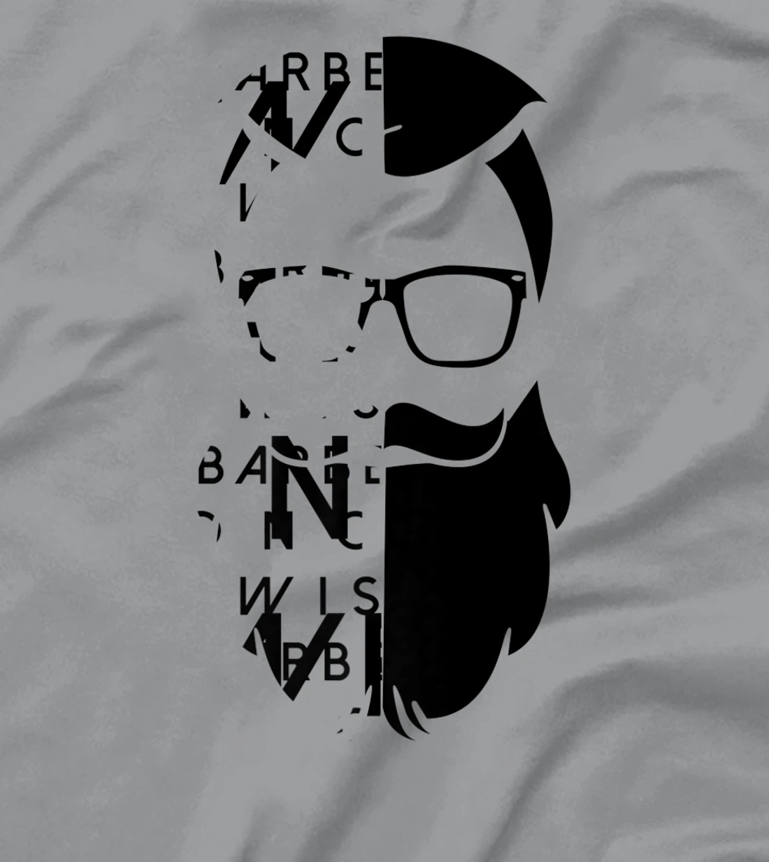 Womens A Bearded Man With Glasses And Letters Wise Barber Graphic T-Shirt, Kid T-Shirt and Women T-Shirt