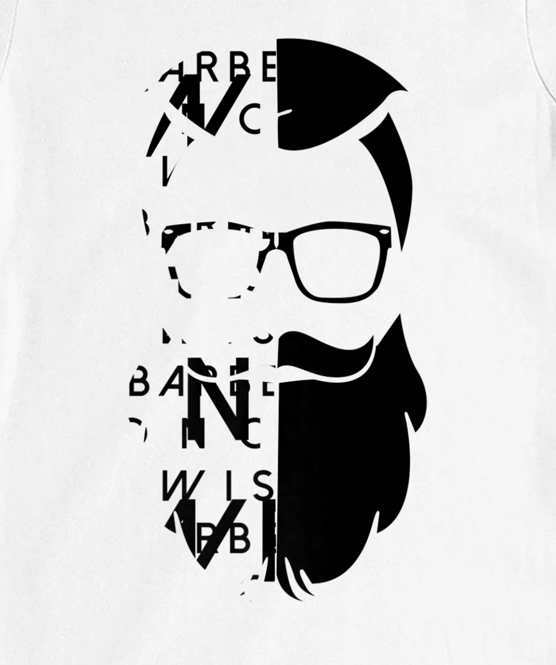 Womens A Bearded Man With Glasses And Letters Wise Barber Graphic T-Shirt, Kid T-Shirt and Women T-Shirt