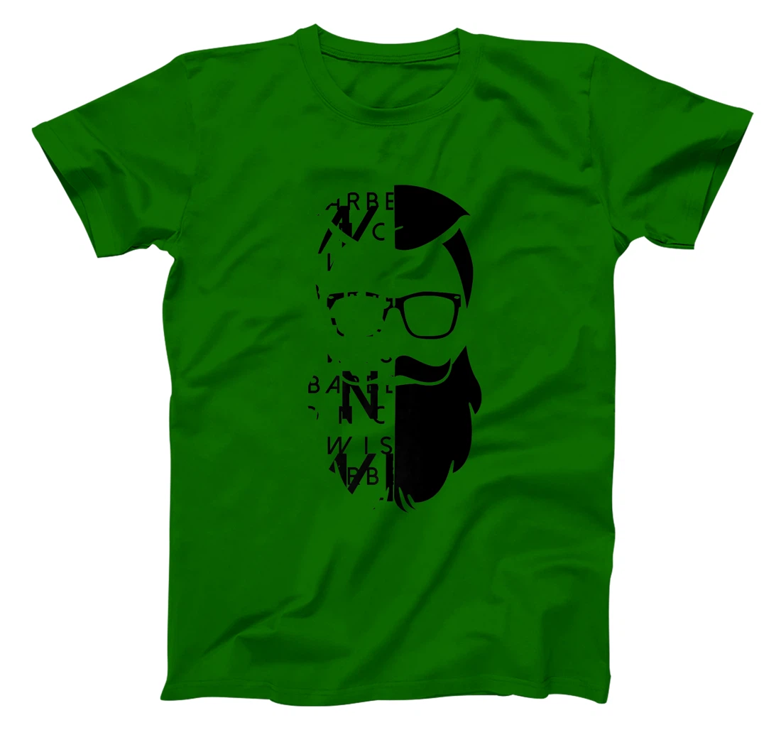 Womens A Bearded Man With Glasses And Letters Wise Barber Graphic T-Shirt, Kid T-Shirt and Women T-Shirt