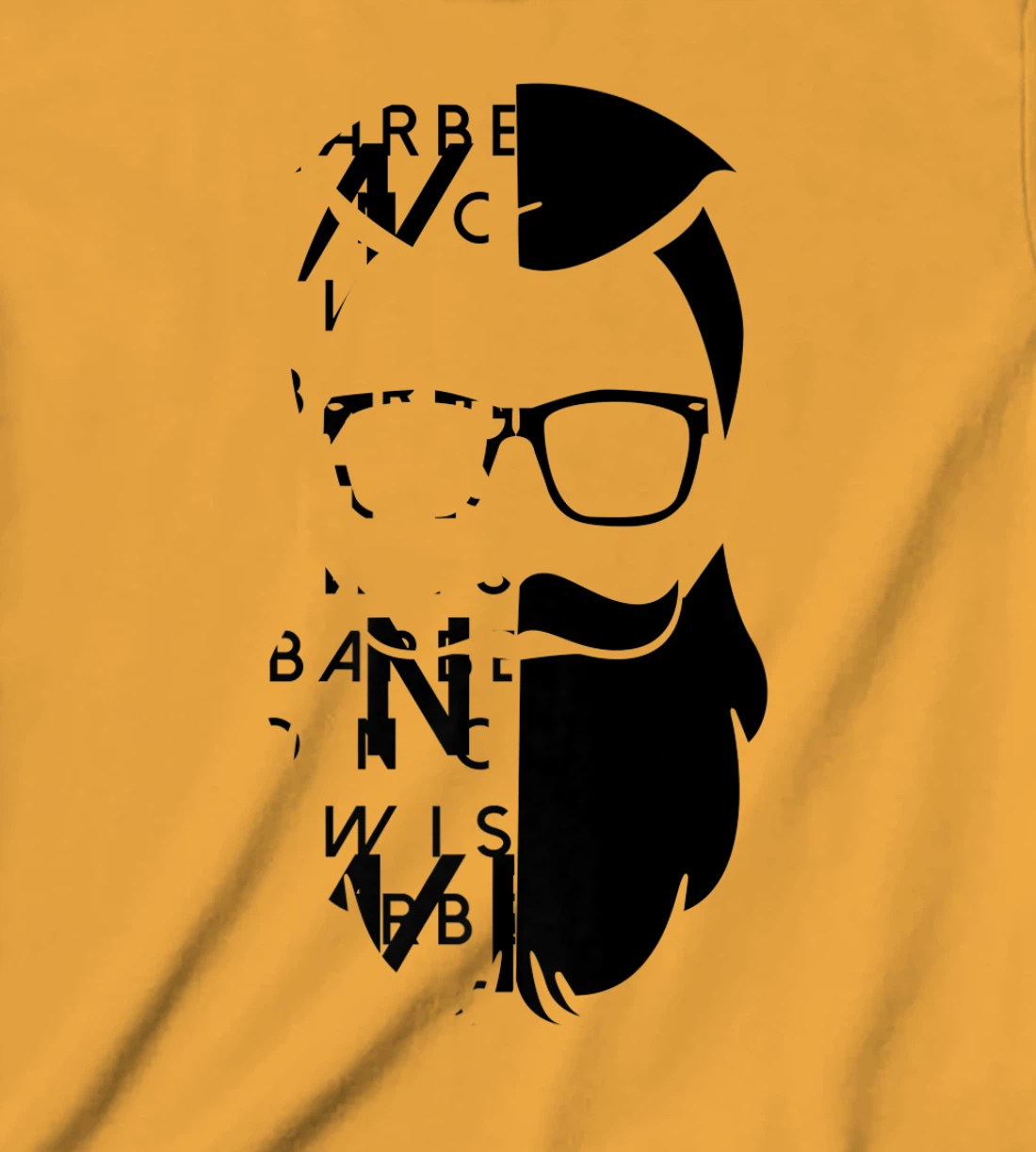 Womens A Bearded Man With Glasses And Letters Wise Barber Graphic T-Shirt, Kid T-Shirt and Women T-Shirt