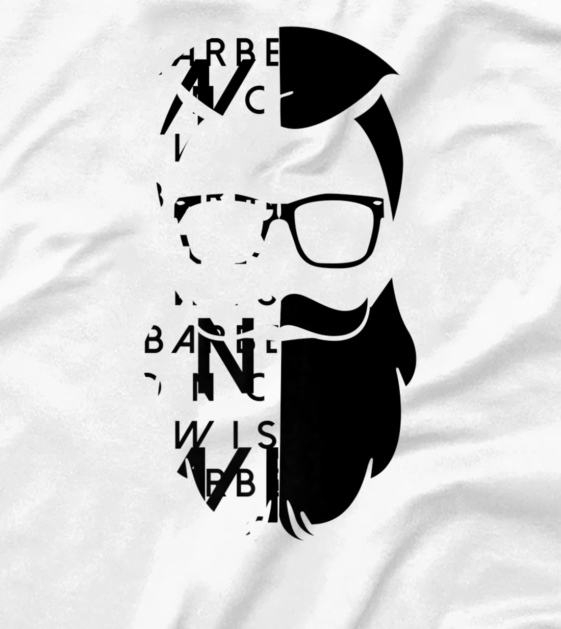 Womens A Bearded Man With Glasses And Letters Wise Barber Graphic T-Shirt, Kid T-Shirt and Women T-Shirt