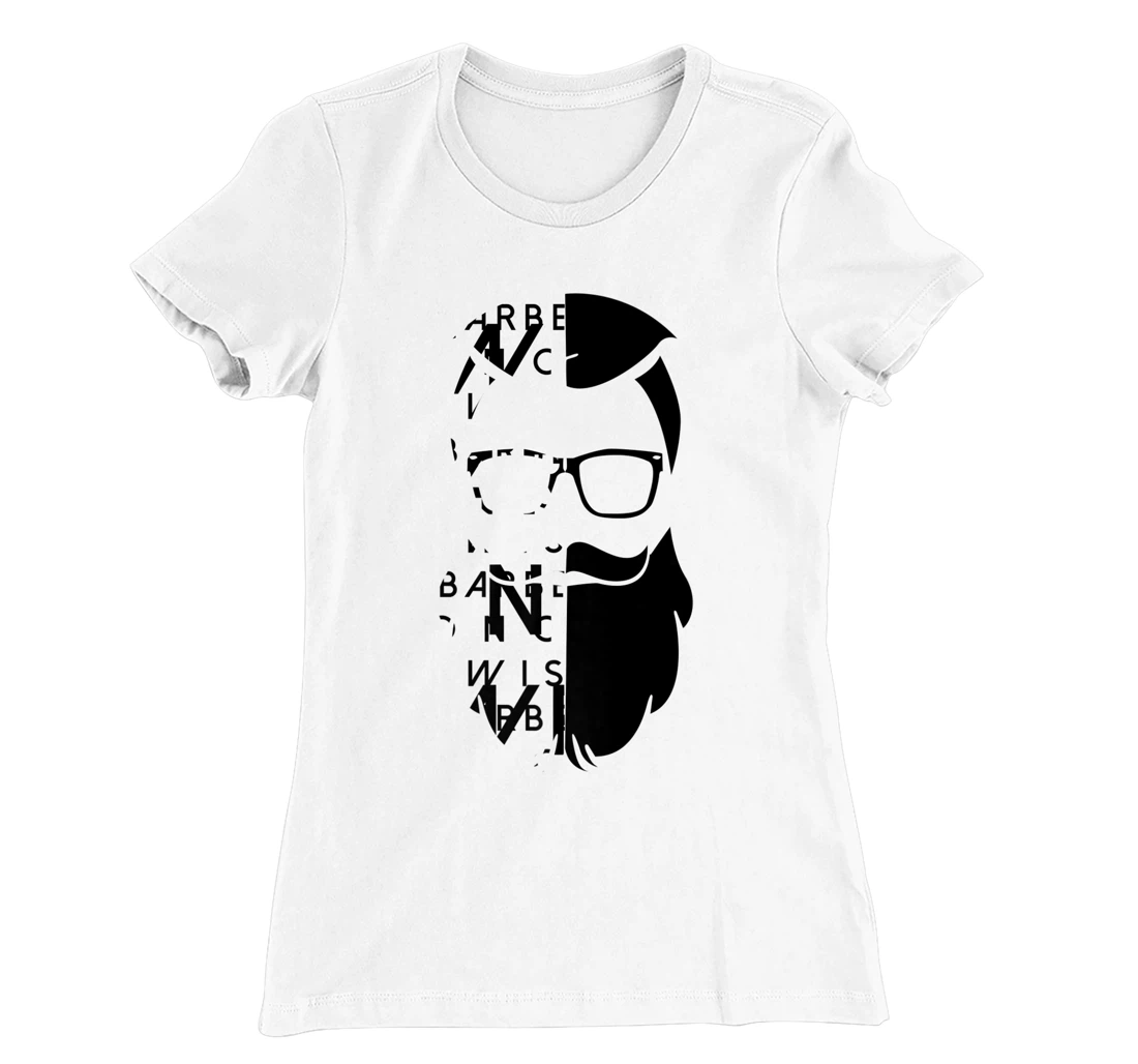 Womens A Bearded Man With Glasses And Letters Wise Barber Graphic T-Shirt, Kid T-Shirt and Women T-Shirt