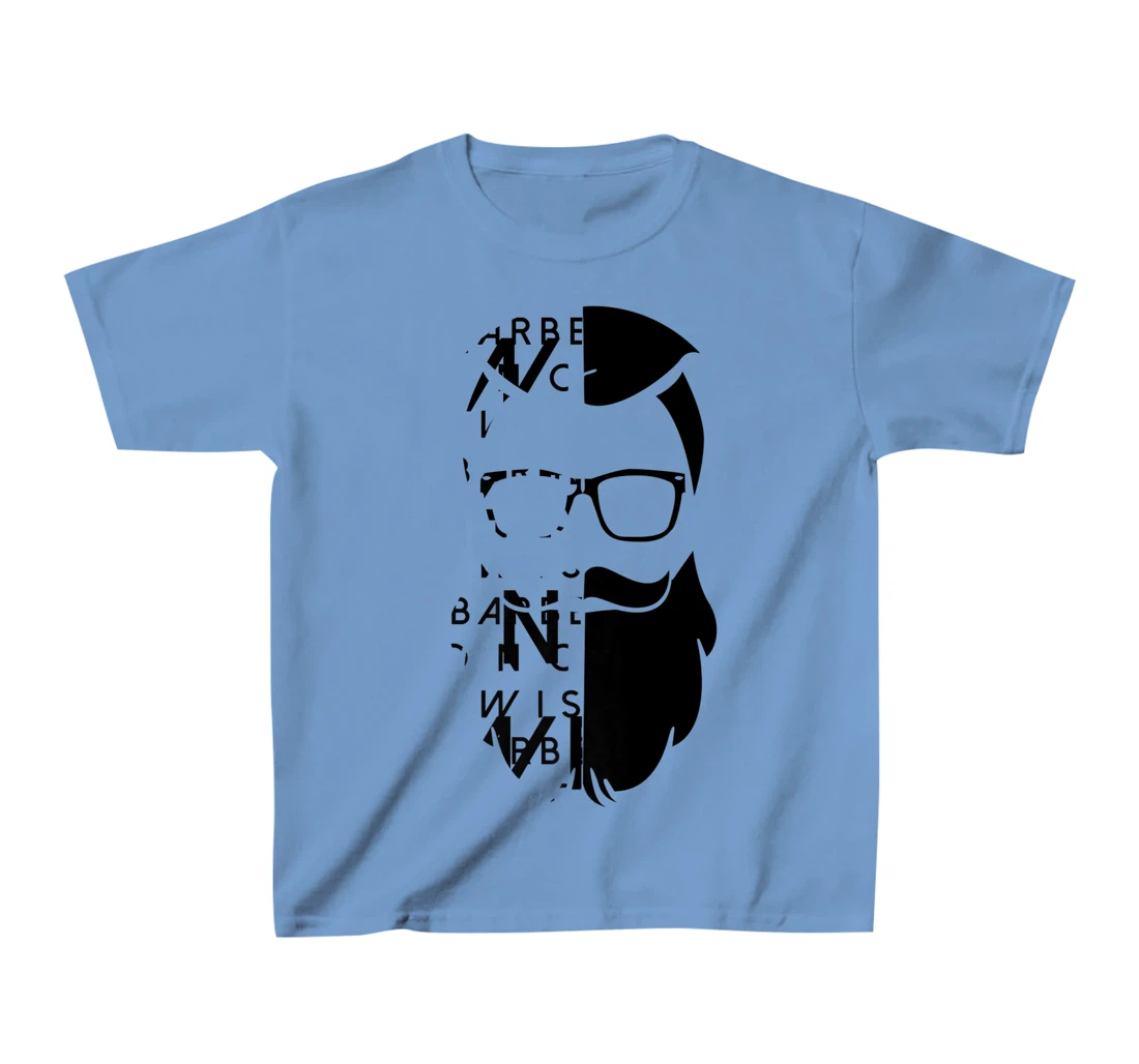 Womens A Bearded Man With Glasses And Letters Wise Barber Graphic T-Shirt, Kid T-Shirt and Women T-Shirt