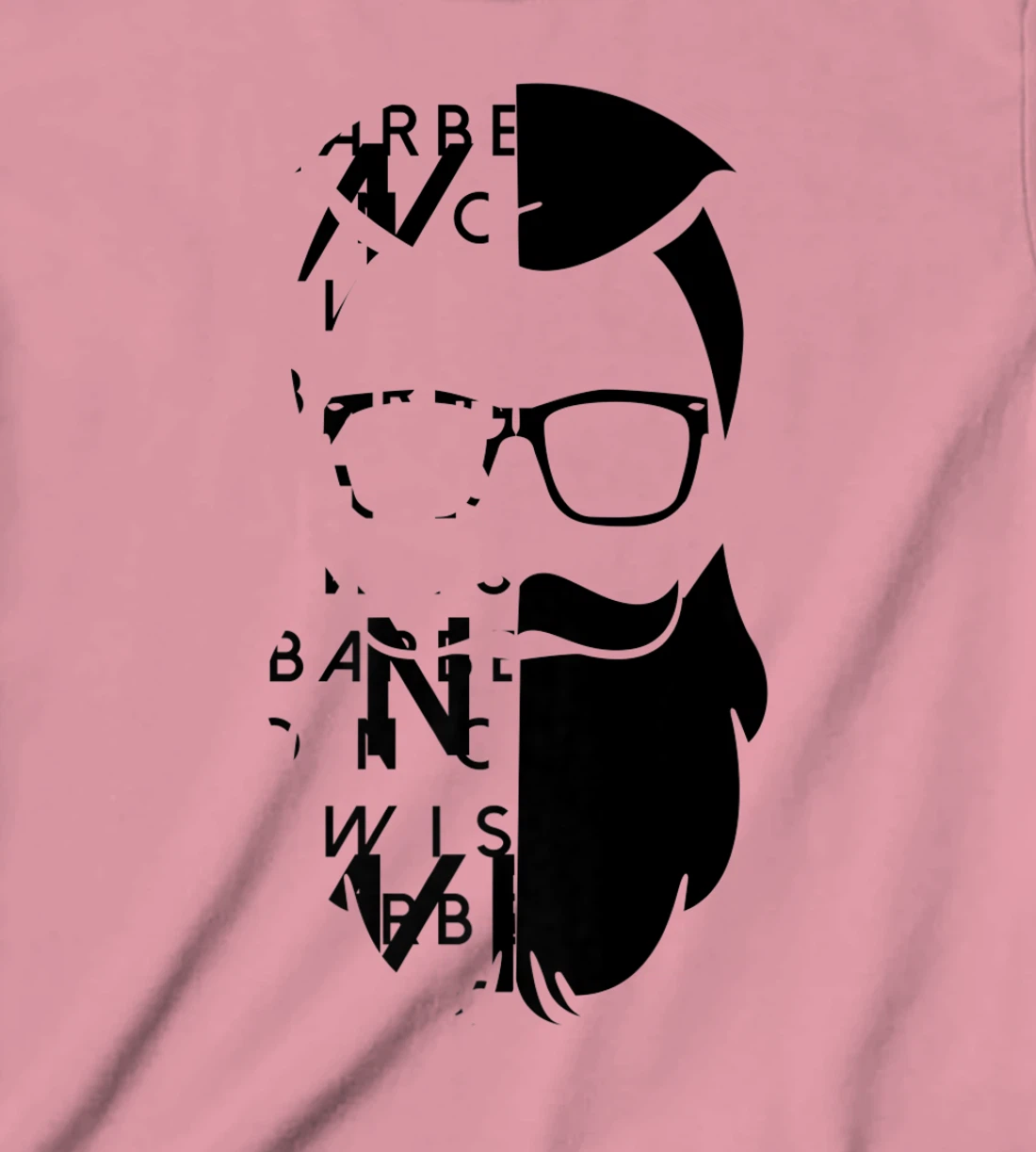 Womens A Bearded Man With Glasses And Letters Wise Barber Graphic T-Shirt, Kid T-Shirt and Women T-Shirt
