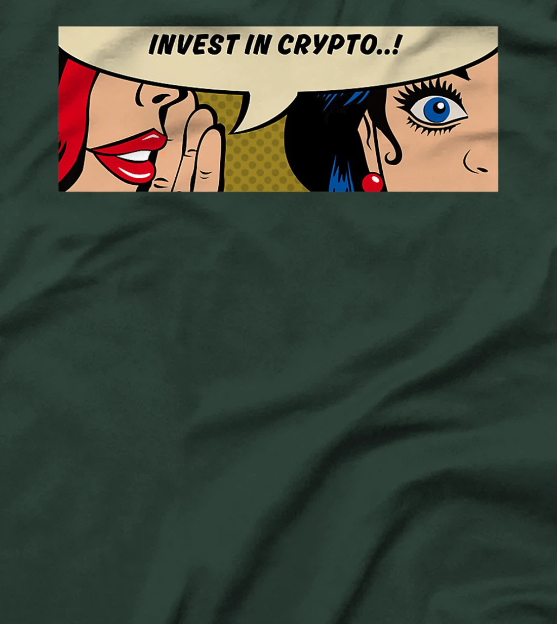 Women Whispering - Invest In Crypto - Bitcoin Comic Pop Art T-Shirt, Women T-Shirt