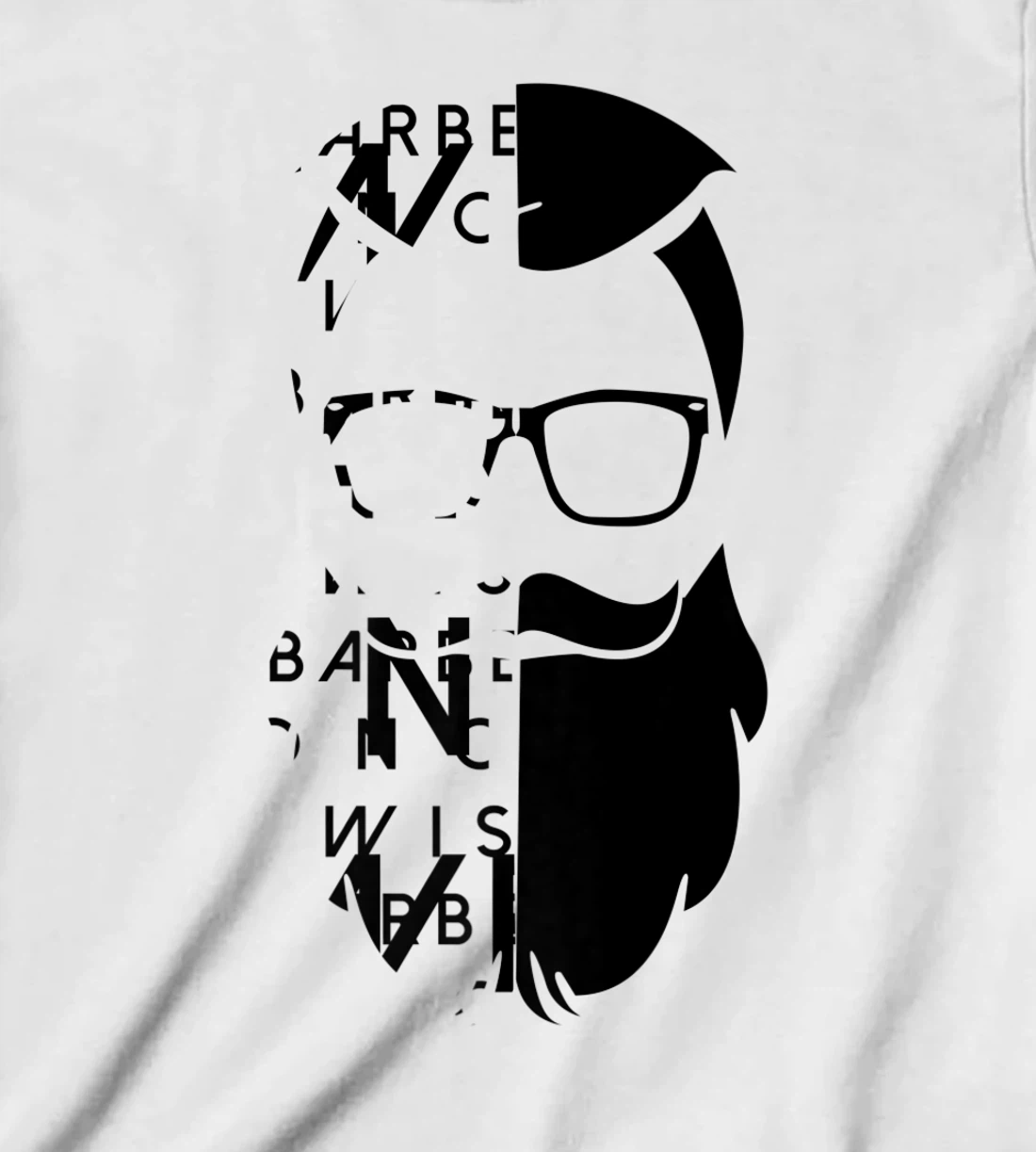 Womens A Bearded Man With Glasses And Letters Wise Barber Graphic T-Shirt, Kid T-Shirt and Women T-Shirt