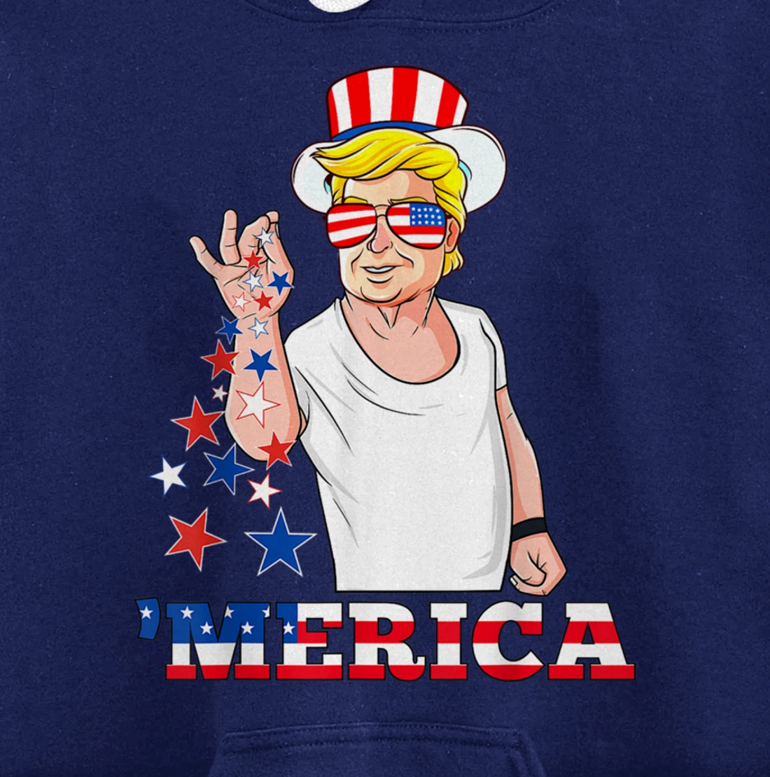 Merica Trump Outfits, 4th of July Pullover Hoodie