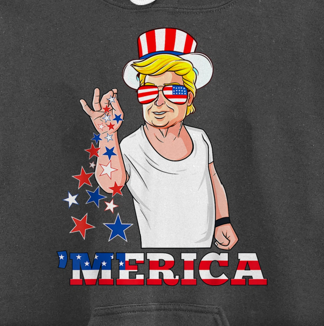 Merica Trump Outfits, 4th of July Pullover Hoodie