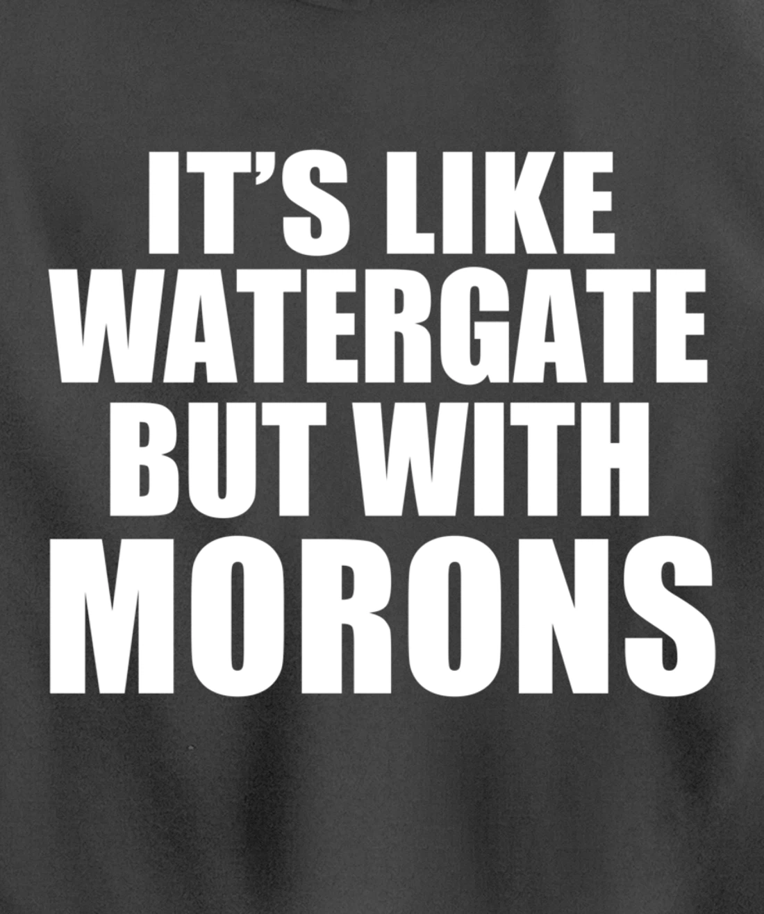 IT'S LIKE WATERGATE BUT WITH MORONS Funny Donald Trump Meme Pullover Hoodie