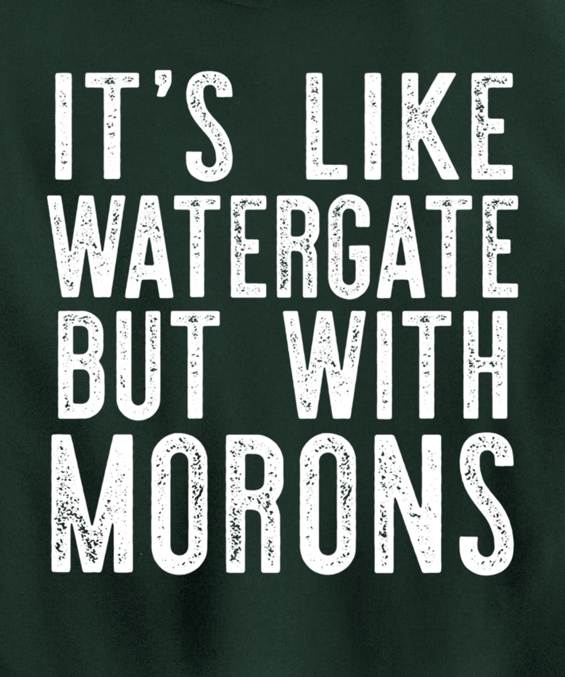 IT'S LIKE WATERGATE BUT WITH MORONS Funny Donald Trump Meme Pullover Hoodie