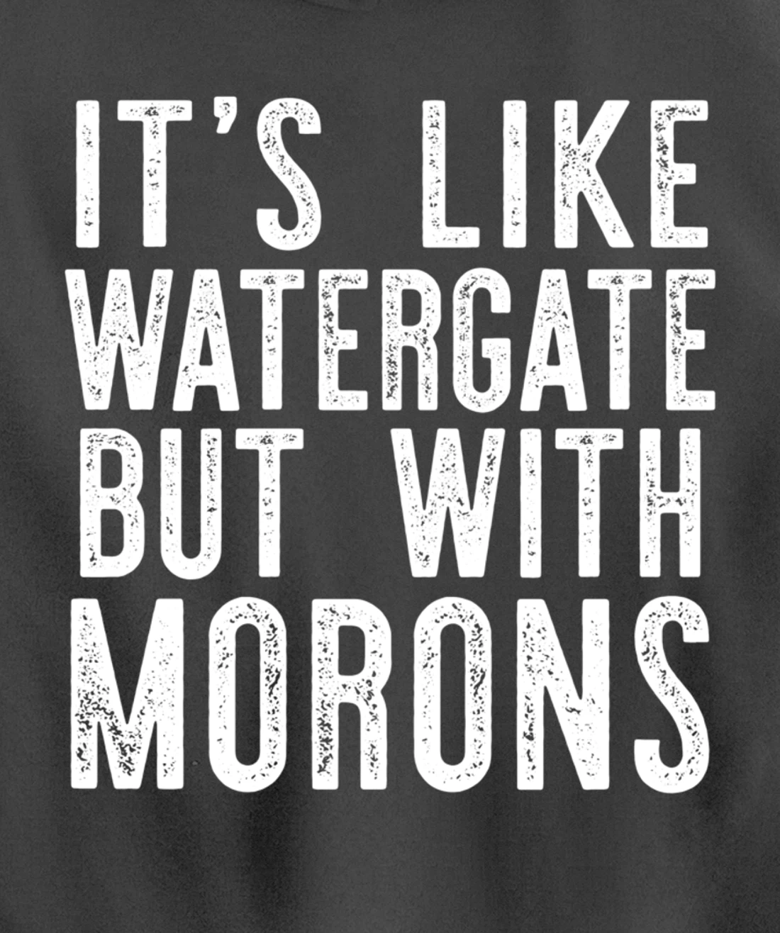 IT'S LIKE WATERGATE BUT WITH MORONS Funny Donald Trump Meme Pullover Hoodie