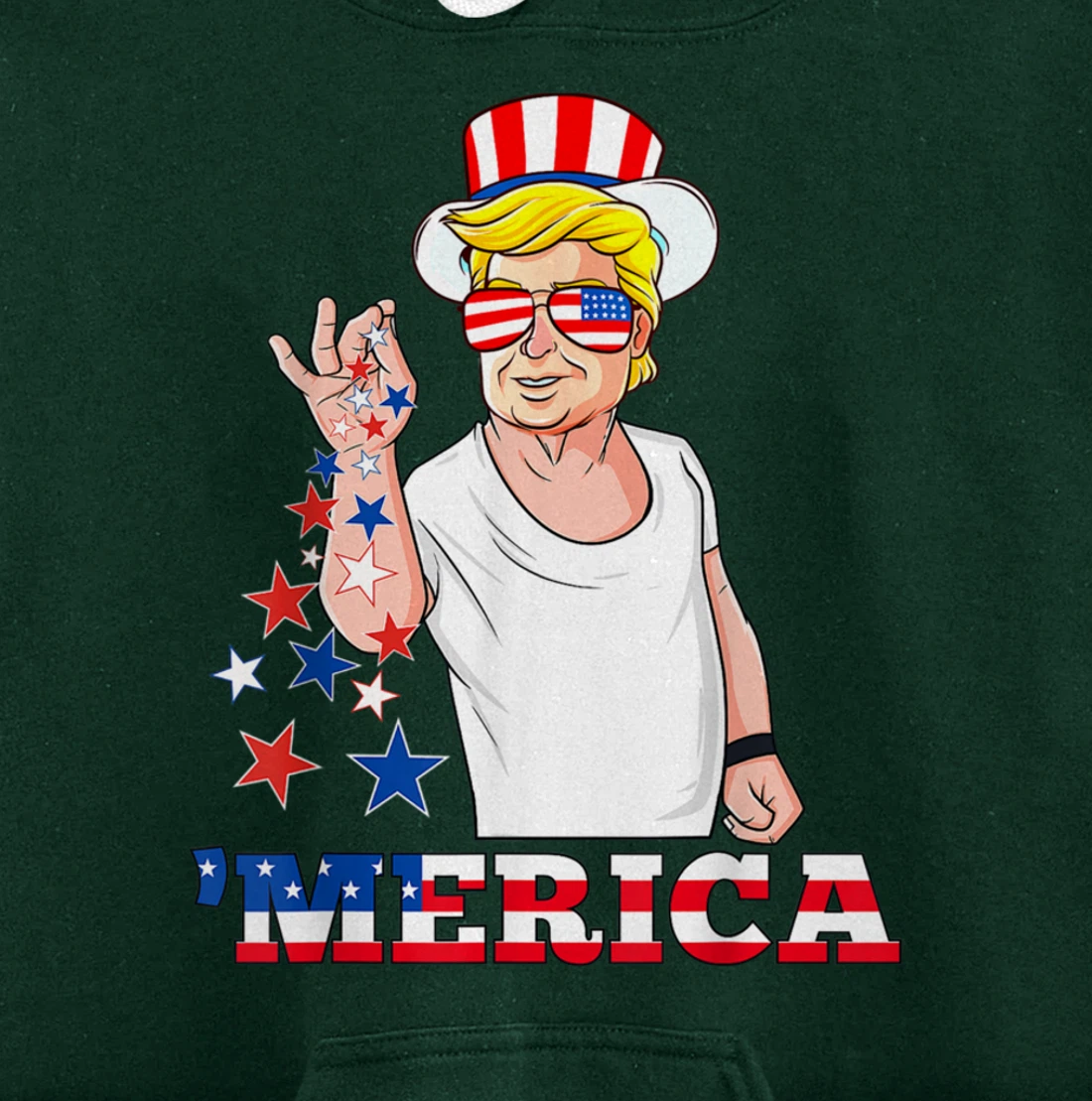 Merica Trump Outfits, 4th of July Pullover Hoodie
