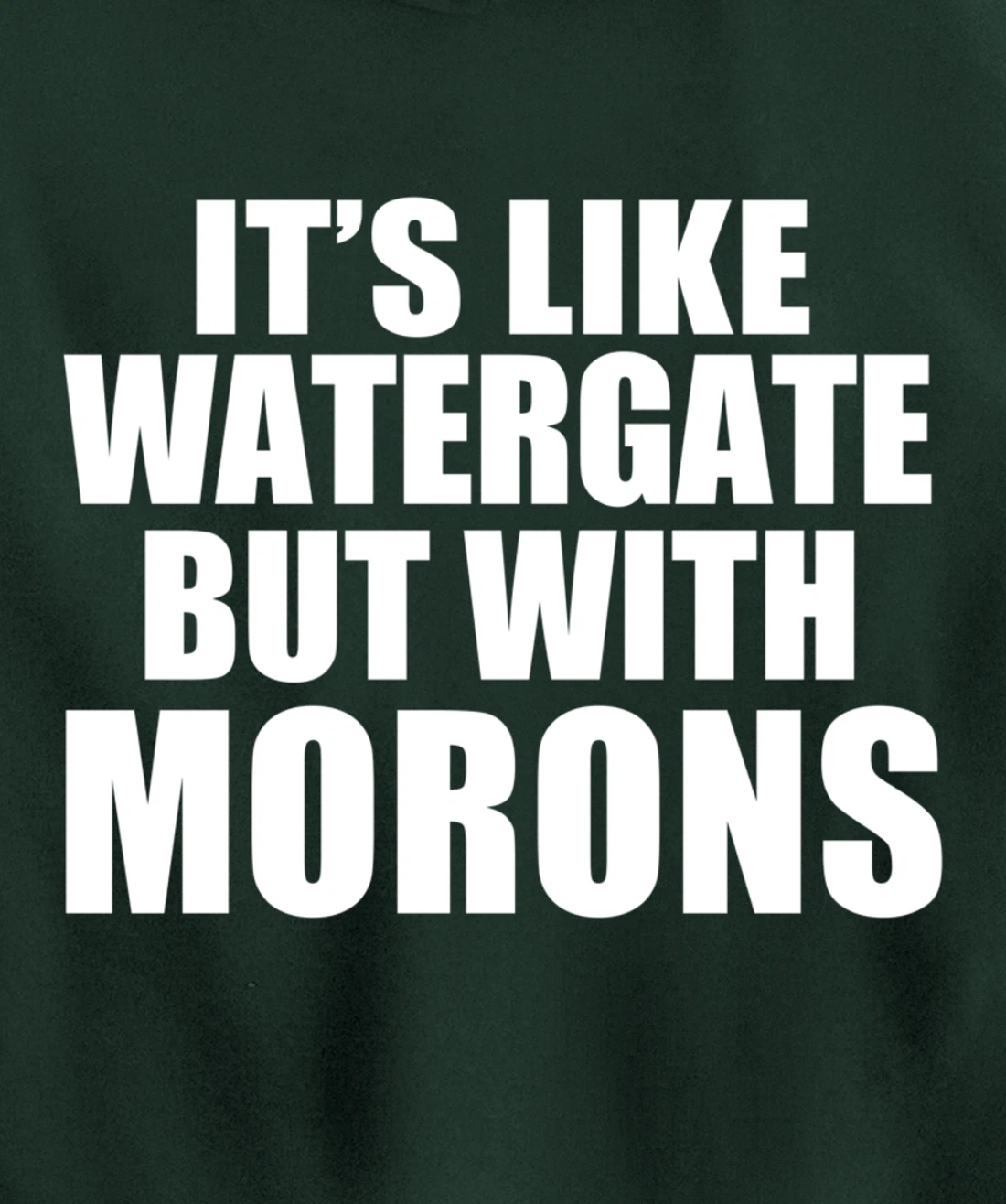 IT'S LIKE WATERGATE BUT WITH MORONS Funny Donald Trump Meme Pullover Hoodie