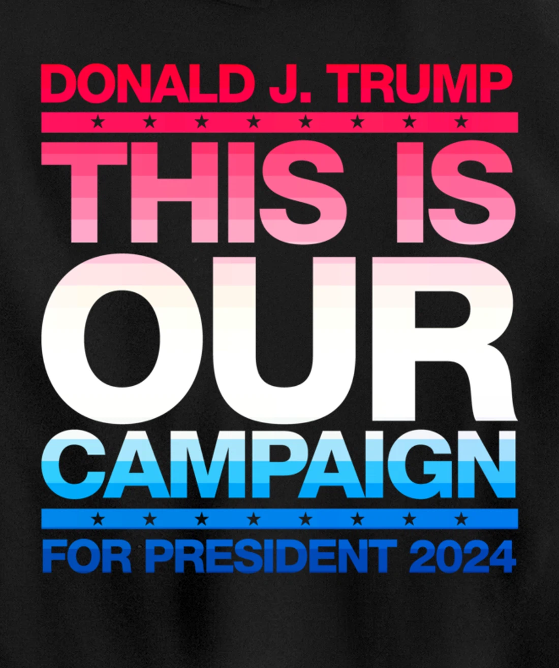 This Is Our Campaign TRUMP 2024 President Candidate Pullover Hoodie